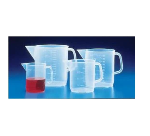 Kartell Graduated Beaker, Polypropylene, Translucent, 2000mL, Low Form with Handle, Autoclavable, Each - Beaker Graduated 50-2000ml - Image 1