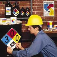National Marker Hazardous Materials Sign, 8 x 11 inches, Each - Sign"Hazardous Materials" - Image 1