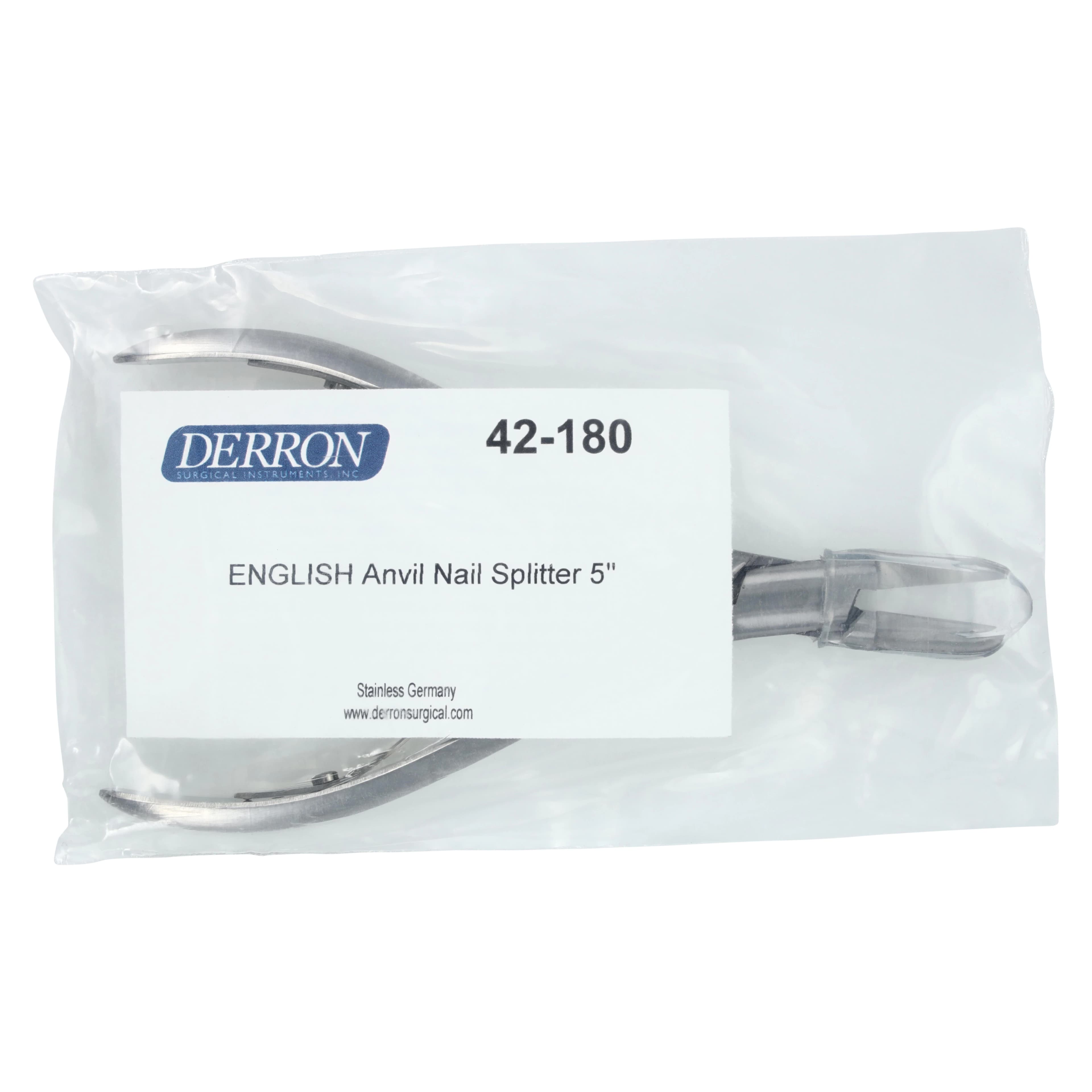 Derron Surgical Instruments English Anvil Nail Splitter, 5" Stainless Steel, Each thumbnail 2