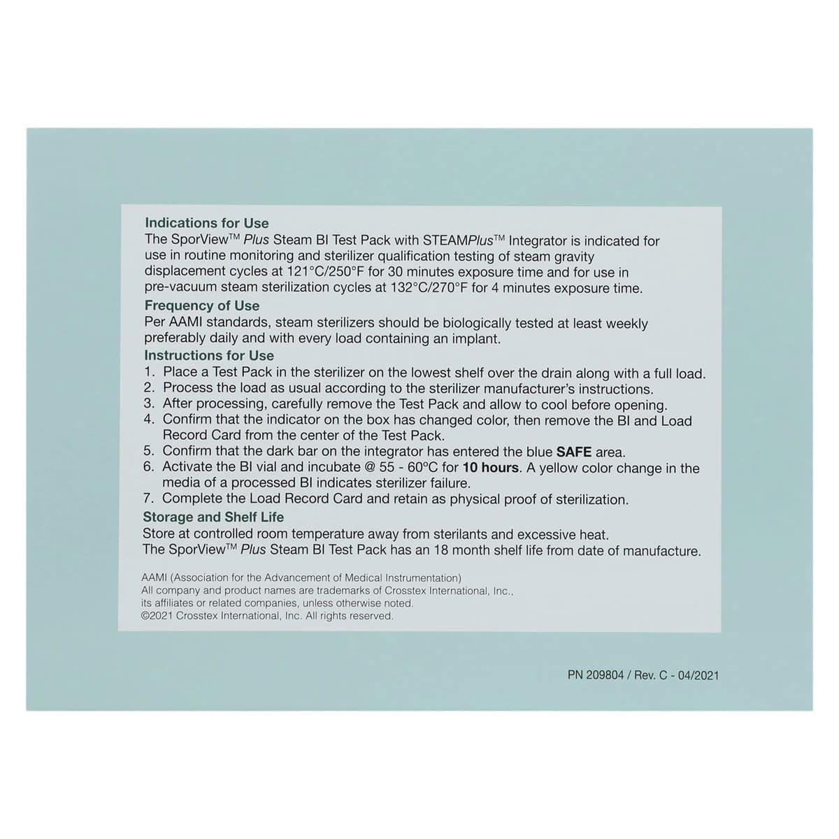 SporView™ Plus Biological Indicator Test Pack, Steam, 25/Case thumbnail 4