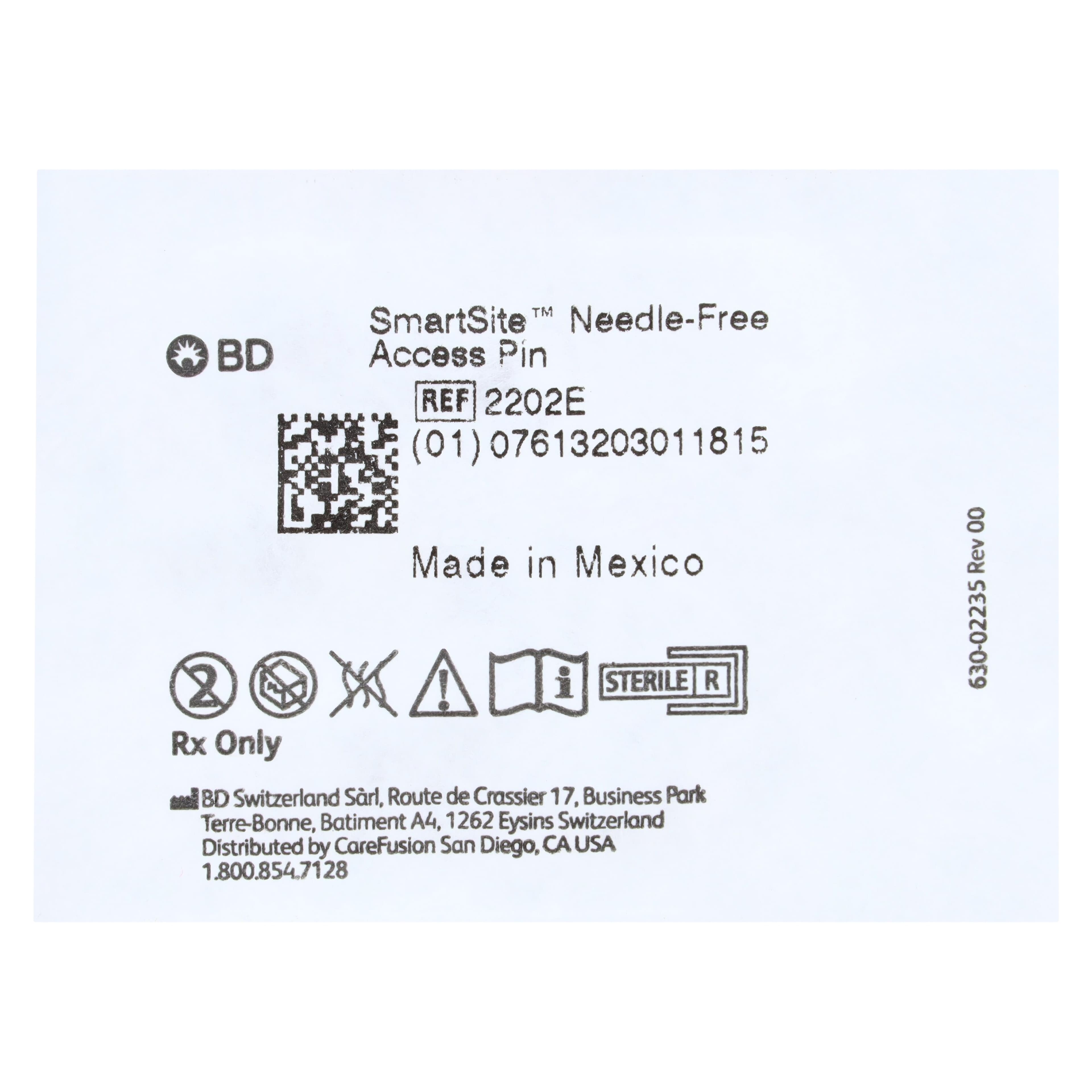 SmartSite Needle-Free IV Access Pin, Priming Volume 0.07 mL, Sterile, Disposable, 100/Case thumbnail 2