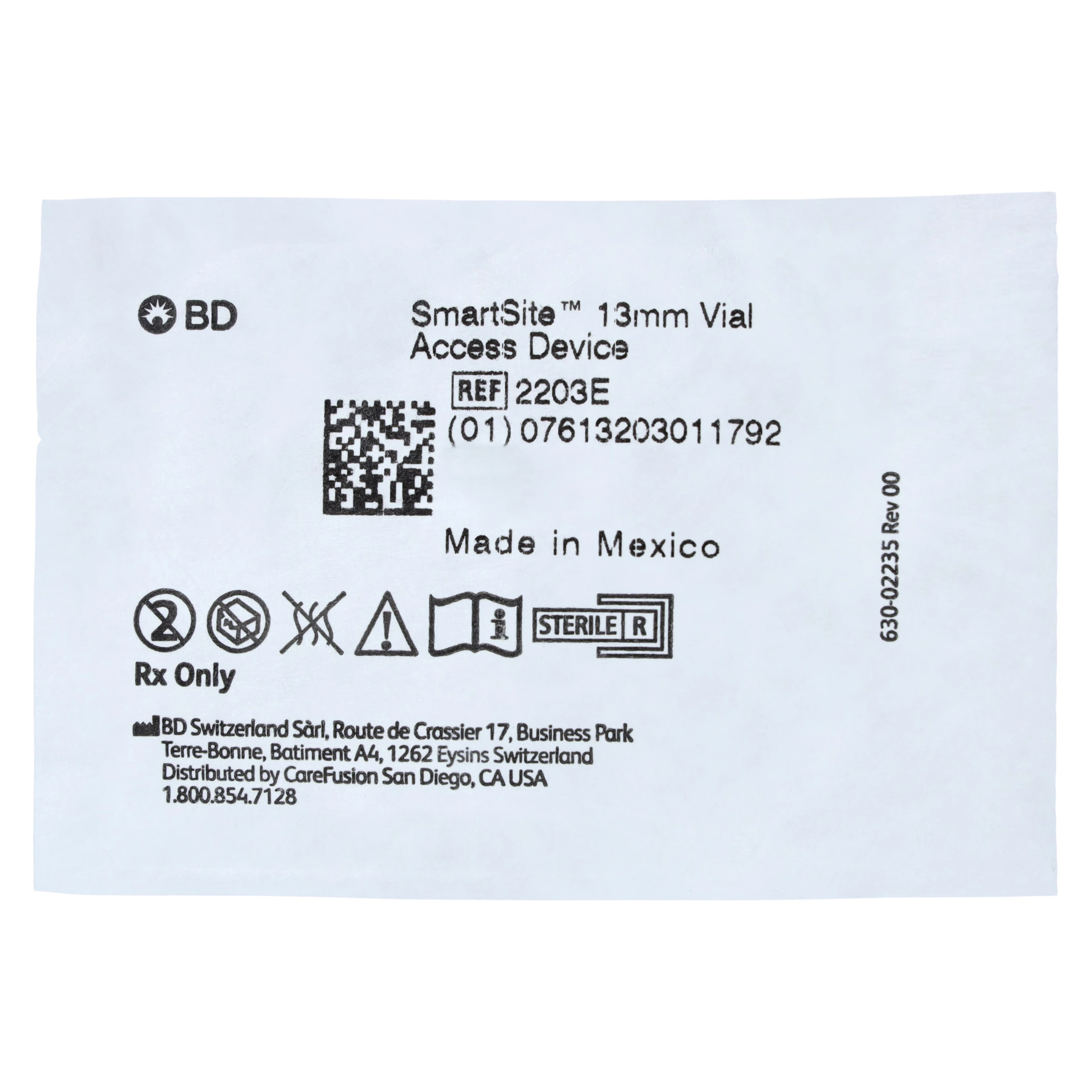 SmartSite Vial Access Valve, Needleless IV Access Pin, 1 mL Priming Volume, 1-1/2" Bonded Connectors, Sterile, Latex-Free, 100/Case - Smartsite Vial Access Valve - Image 1