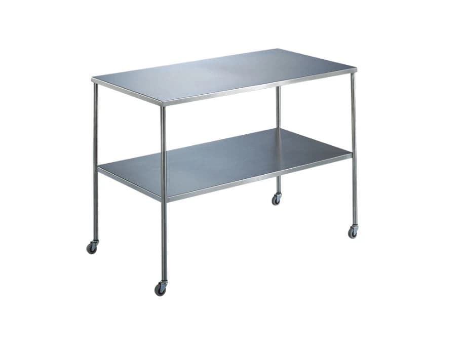 Blickman Industries Stainless Steel Instrument Table, 60" x 24" x 34", with 3" Casters - Table Instrument SS - Image 1