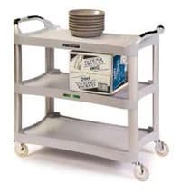 Lakeside Utility Cart, 3-Shelf, Grey, 20" x 42" x 37-1/2", 4" Swivel Casters - Cart 3 Shelf Grey - Image 1