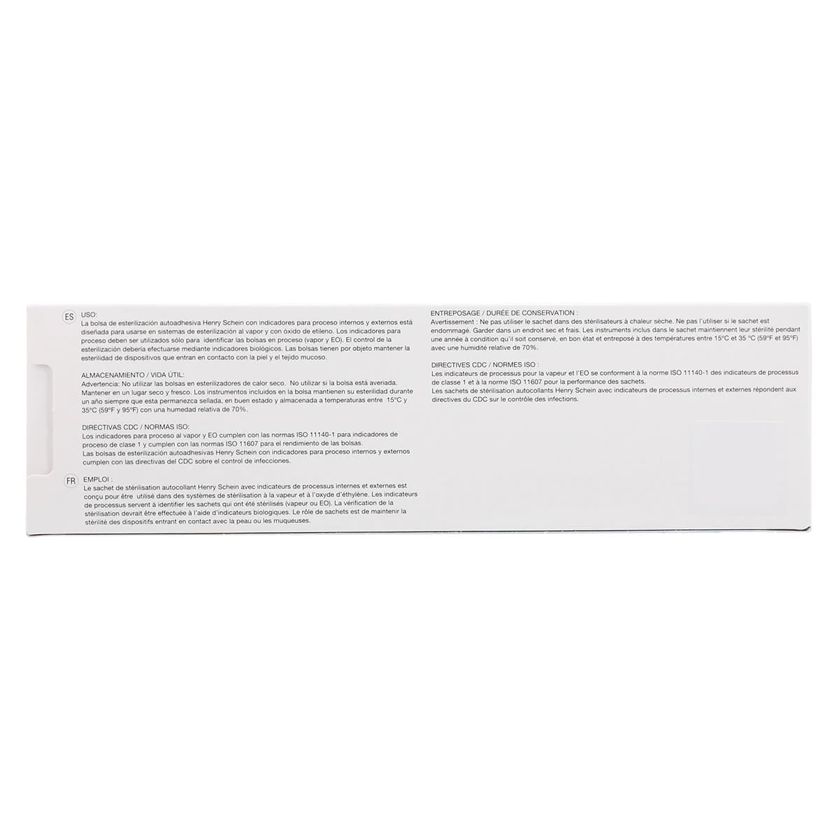 Henry Schein SelfSeal Sterilization Pouches, 2.75 in x 9 in, Blue/White, Dual Indicators, 200/Box thumbnail 7