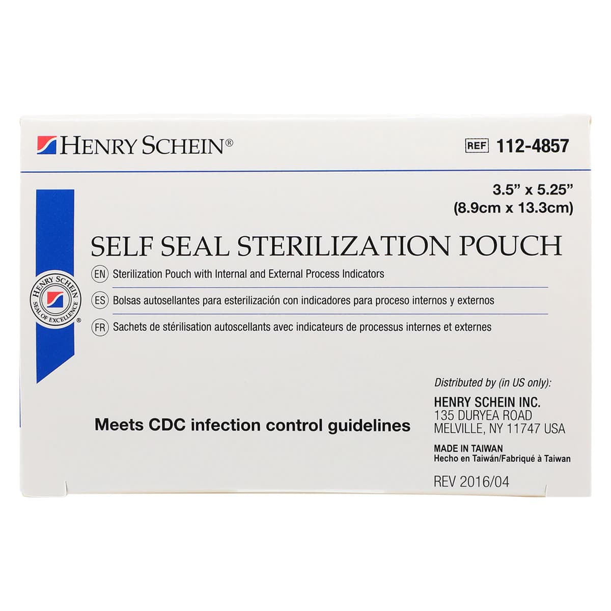 SelfSeal Sterilization Pouches, 3.5 in x 5.25 in, Blue/White, 200/Box thumbnail 6