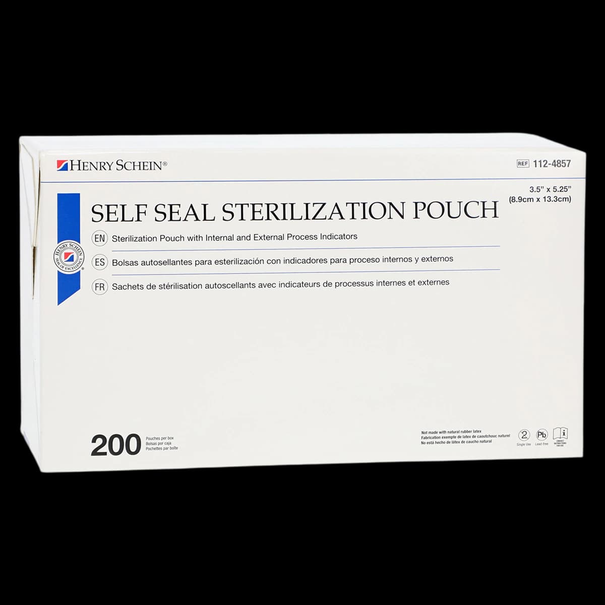 SelfSeal Sterilization Pouches, 3.5 in x 5.25 in, Blue/White, 200/Box thumbnail 2