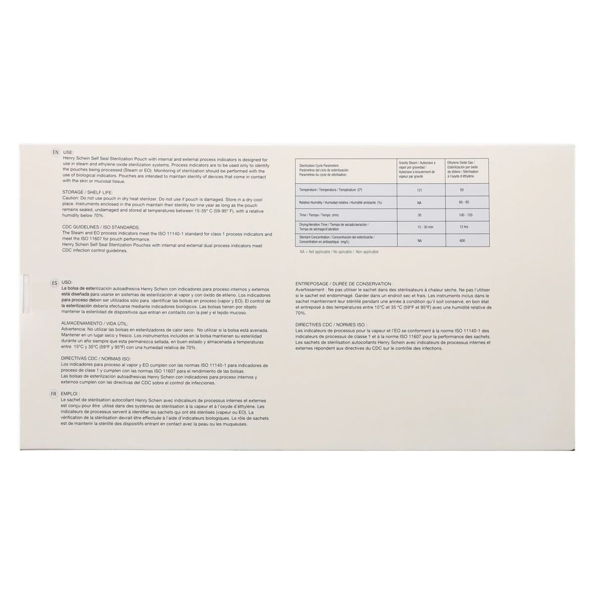 Henry Schein SelfSeal Sterilization Pouches, 7.5 in x 13 in, Blue/White, Dual Indicators, 200/Box thumbnail 7