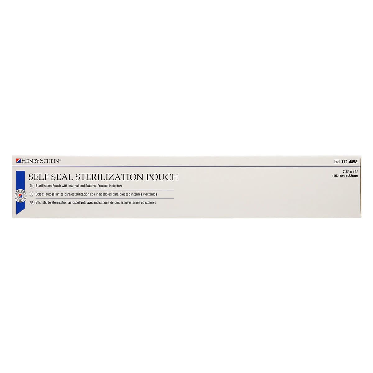Henry Schein SelfSeal Sterilization Pouches, 7.5 in x 13 in, Blue/White, Dual Indicators, 200/Box thumbnail 6