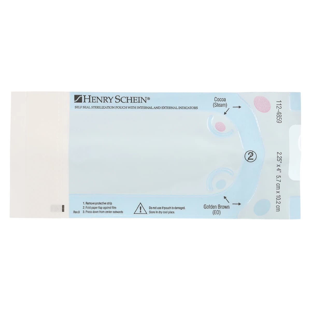 Henry Schein SelfSeal Sterilization Pouches, 2.25 in x 4 in, Dual Indicators, 200/Box thumbnail 3