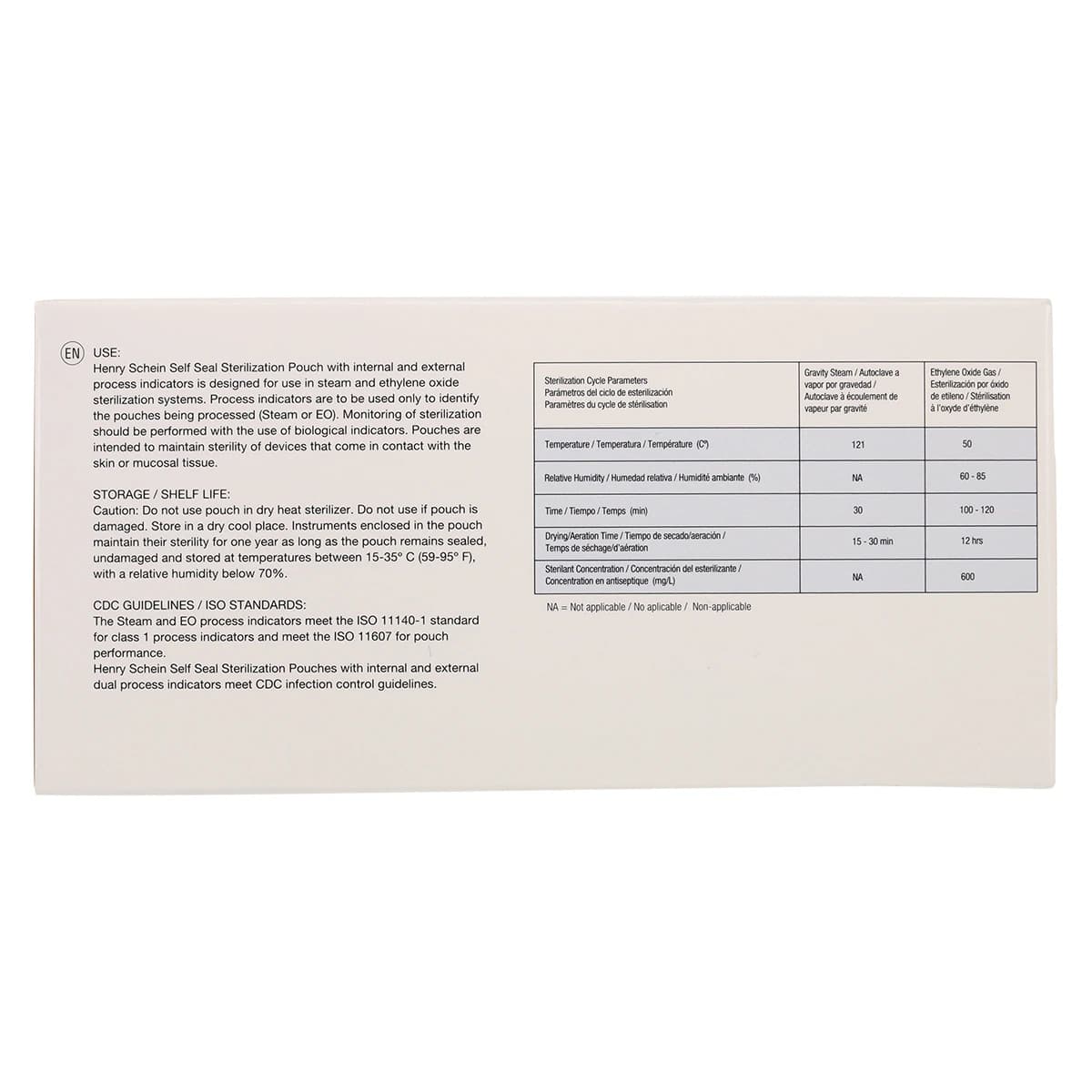 Henry Schein SelfSeal Sterilization Pouches, 2.25 in x 4 in, Dual Indicators, 200/Box thumbnail 7
