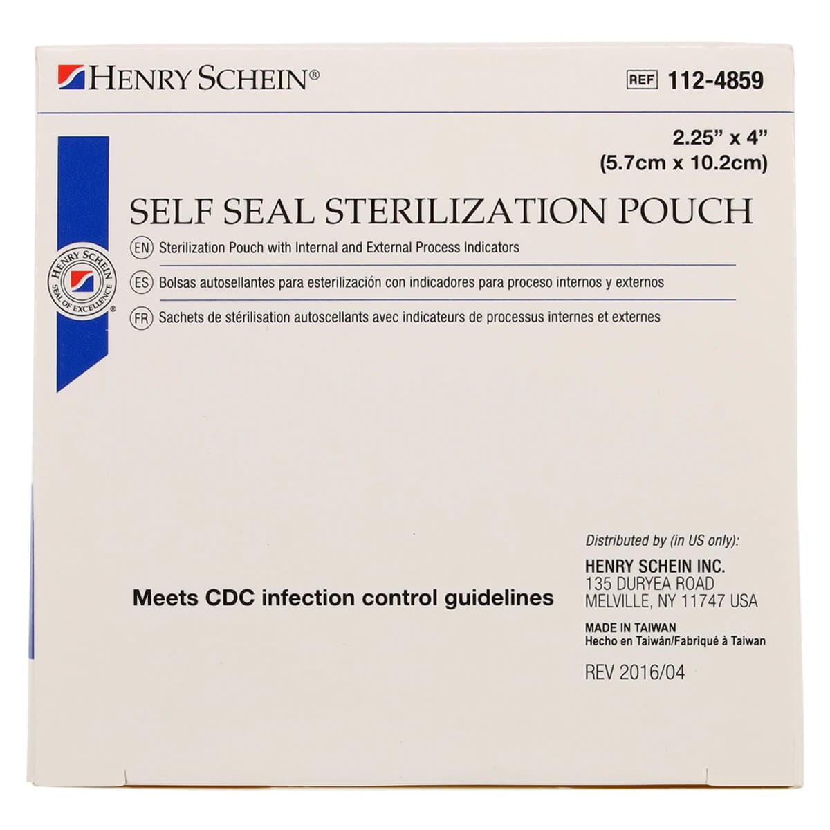 Henry Schein SelfSeal Sterilization Pouches, 2.25 in x 4 in, Dual Indicators, 200/Box thumbnail 4