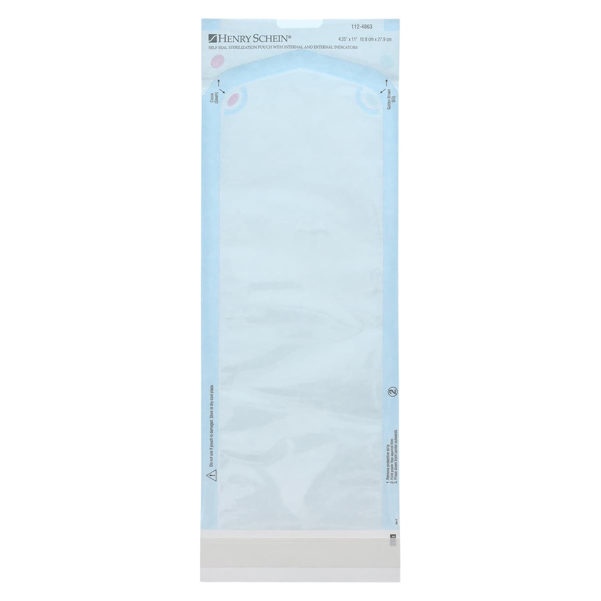 SelfSeal Sterilization Pouches, 4.25 in x 11 in, Blue/White, Latex Free, 200/Box thumbnail 3