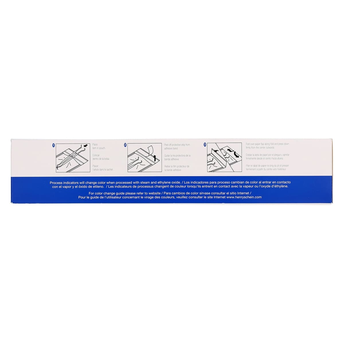 SelfSeal Sterilization Pouches, 4.25 in x 11 in, Blue/White, Latex Free, 200/Box thumbnail 7