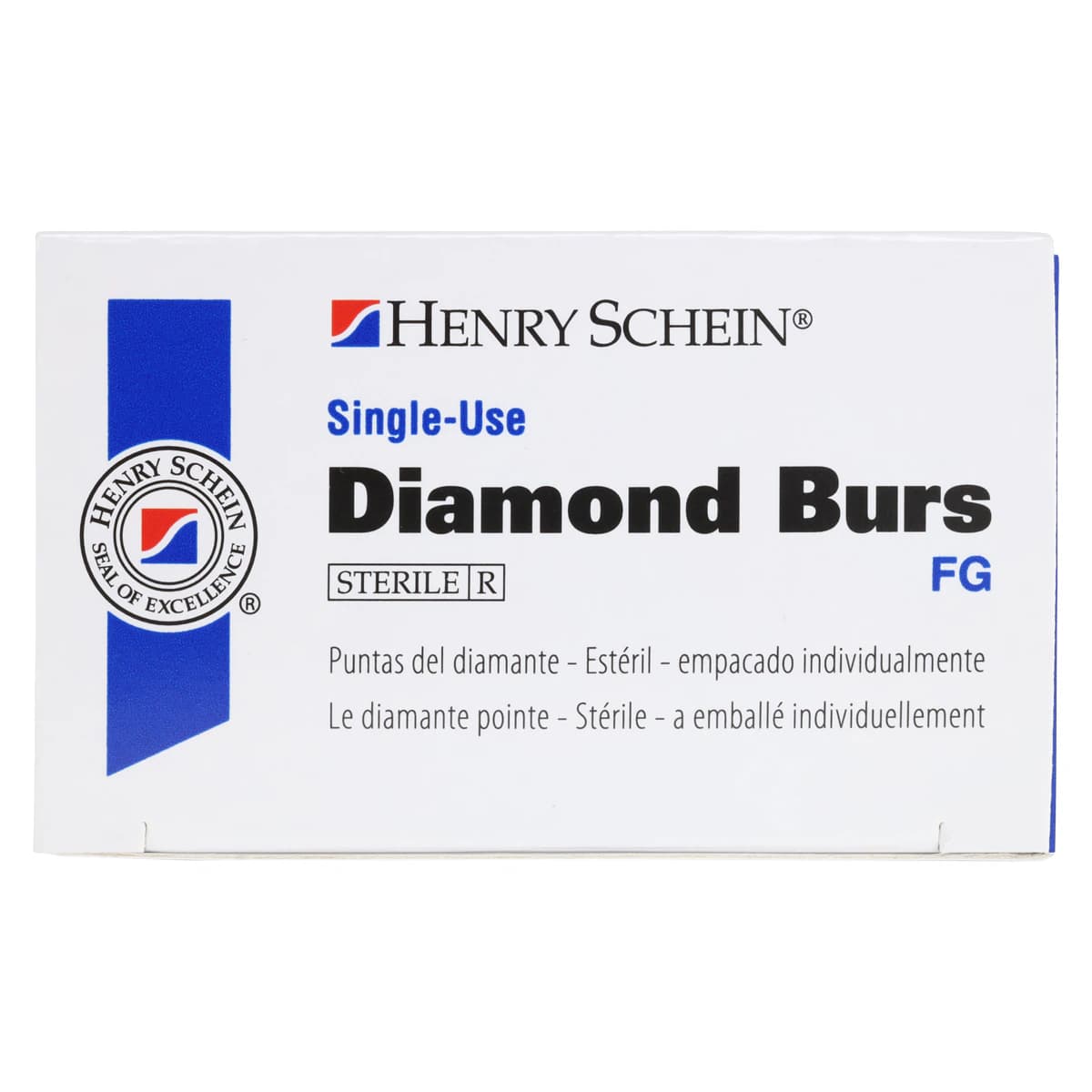 HSI Round End Taper FG Diamond Burs, Single Use, Coarse, 850-012C, 25/Box thumbnail 5
