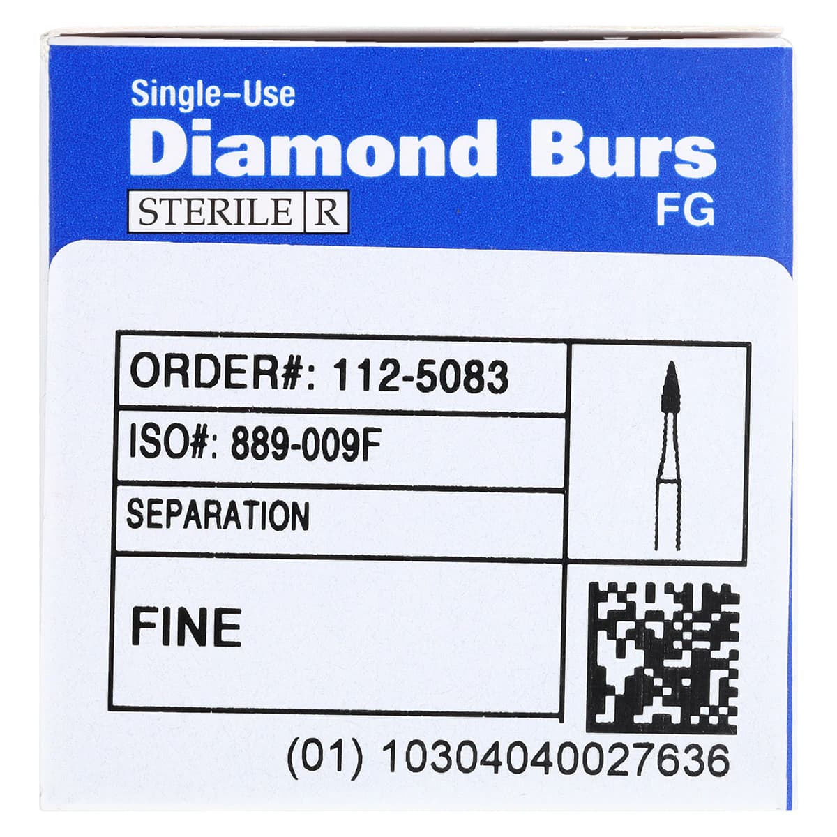 HSI Separation FG Diamond Burs, Single Use, Fine, 25/Box, 889-009F thumbnail 7