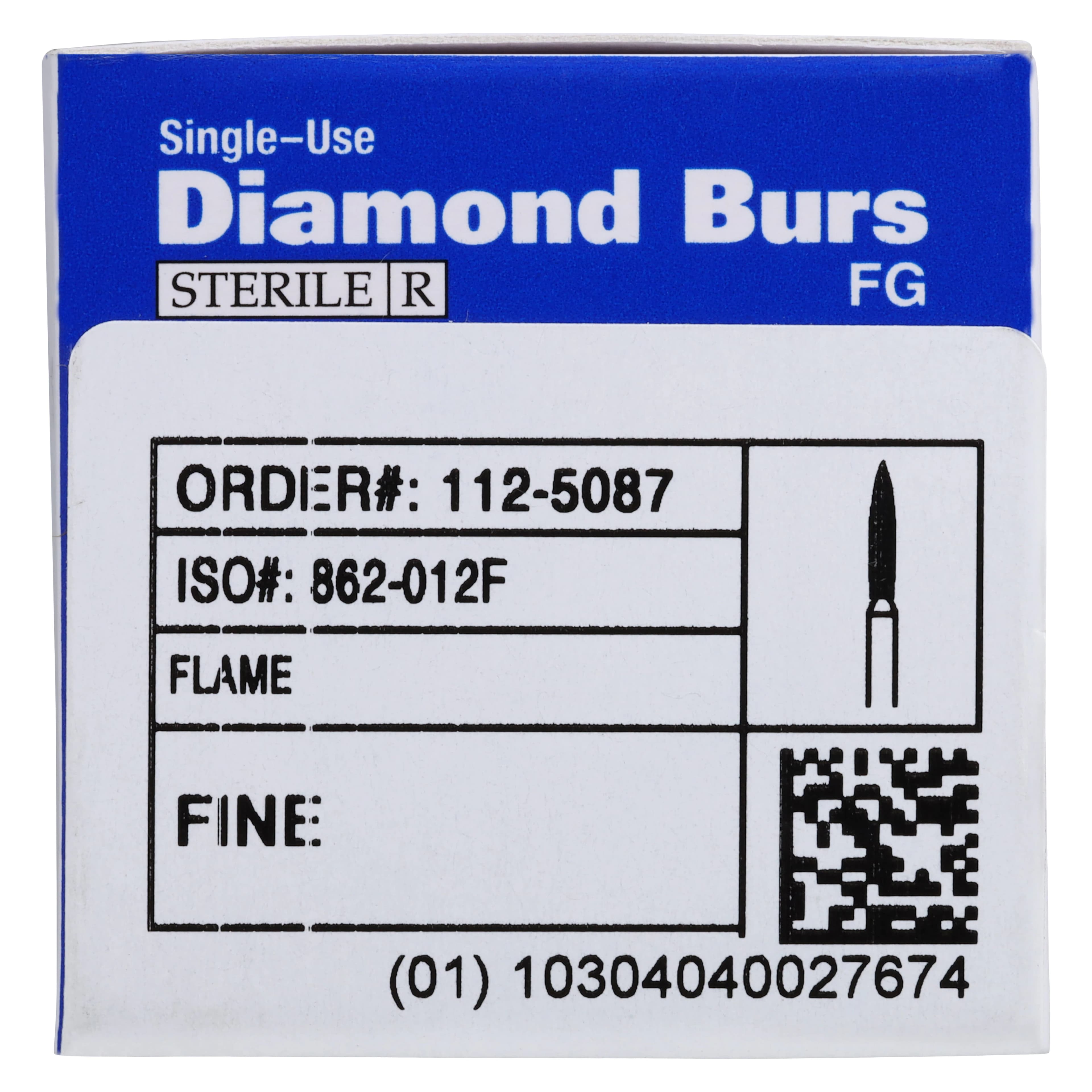 HSI Flame FG Diamond Burs, Single Use, Fine, 862-012F, 25/Box thumbnail 5