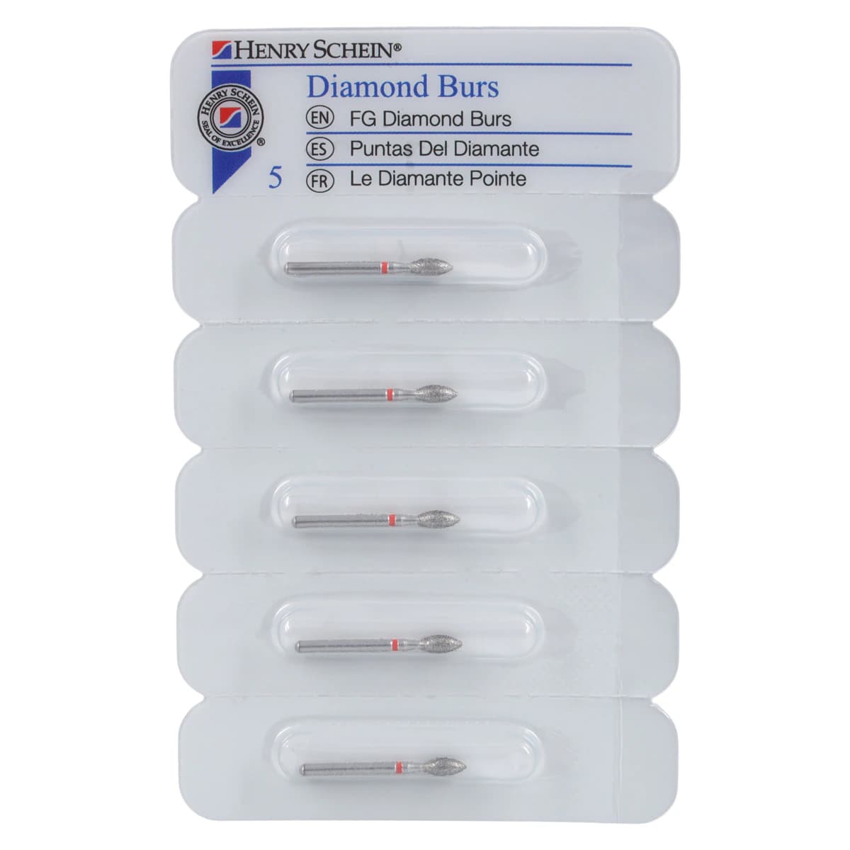 Diamond FG 368-023F Friction Grip Fine Egg/Football Bur, 5.3 mm, 5/Pk thumbnail 5