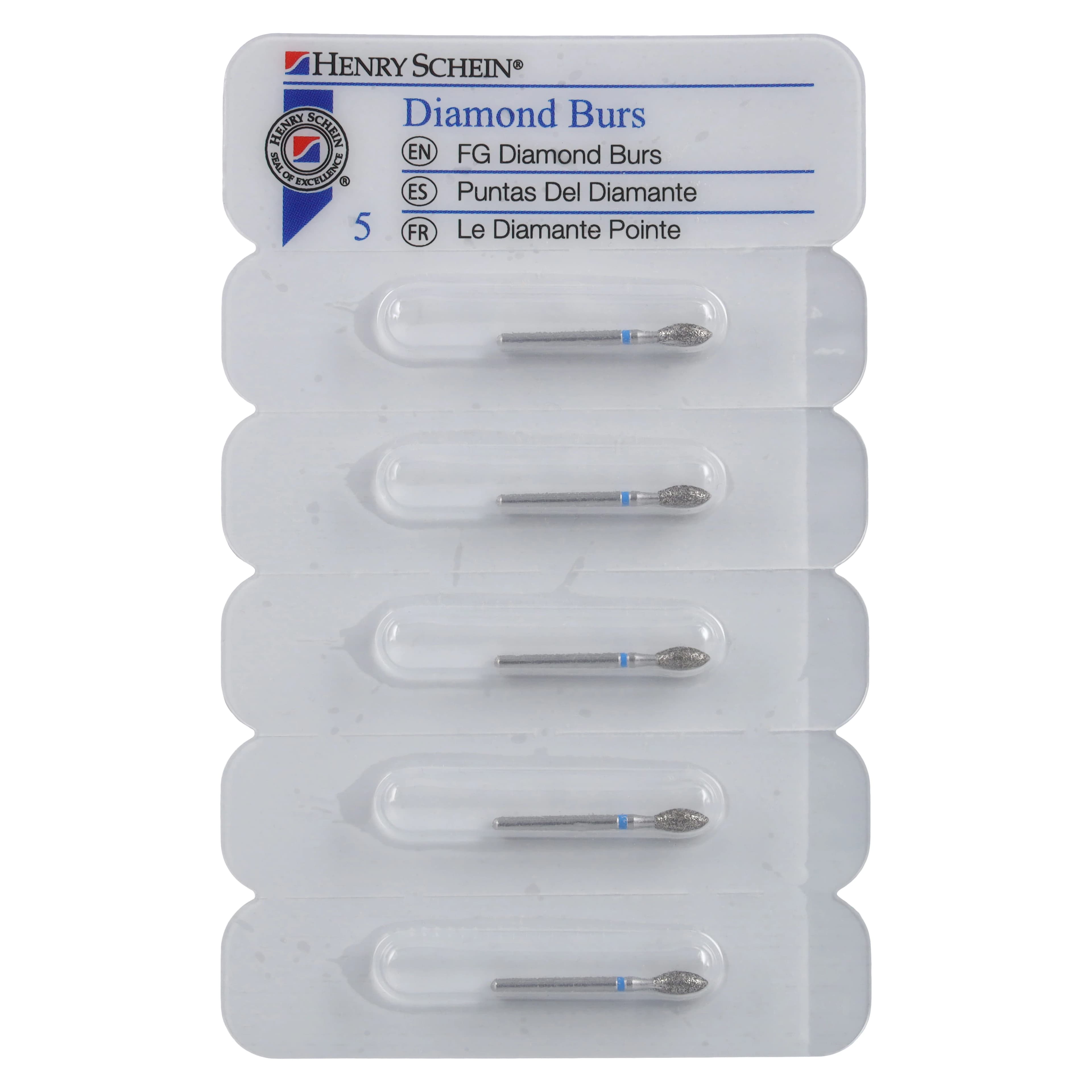 Diamond FG 368-023M Friction Grip Medium Egg/Football Bur, 5.3 mm, 5/Pk thumbnail 5