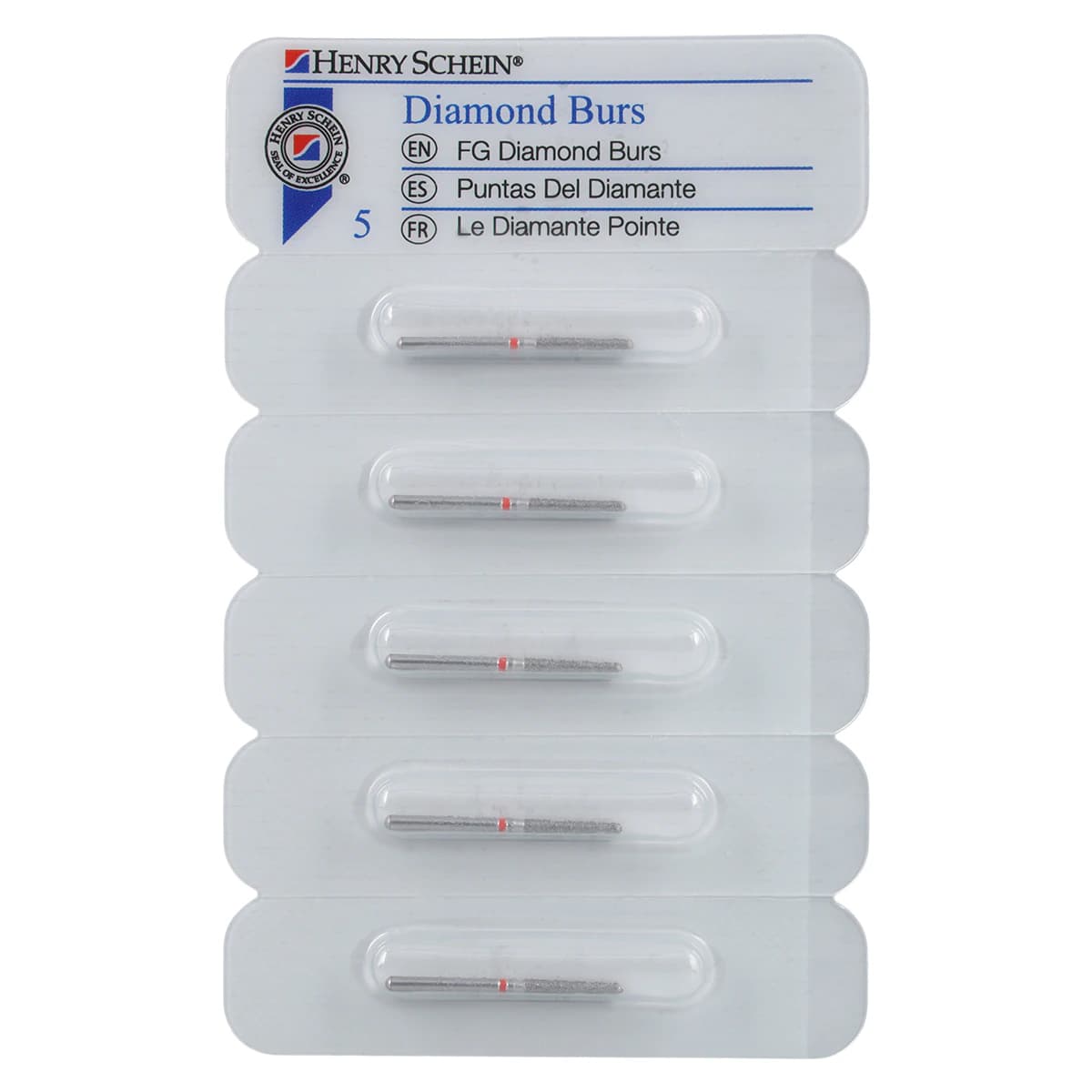 Diamond FG 856L-016F Round End Taper Friction Grip Bur, Fine, 9.0 mm, 5/Pack thumbnail 5