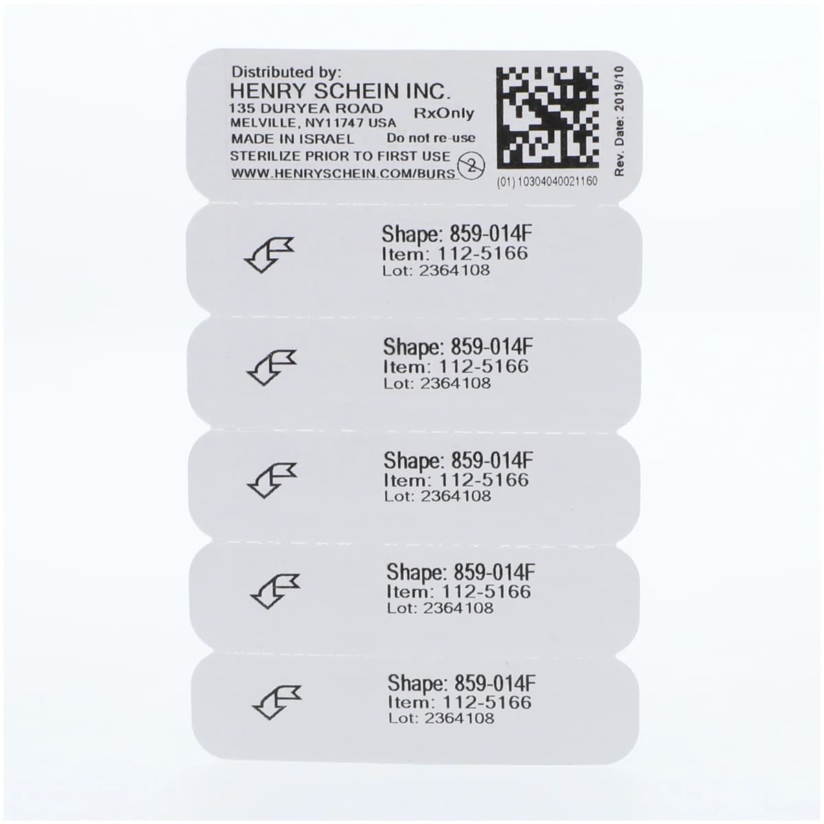 Diamond FG 859-014F Fine Needle Friction Grip Bur, 10.0 mm, 5/Package thumbnail 3