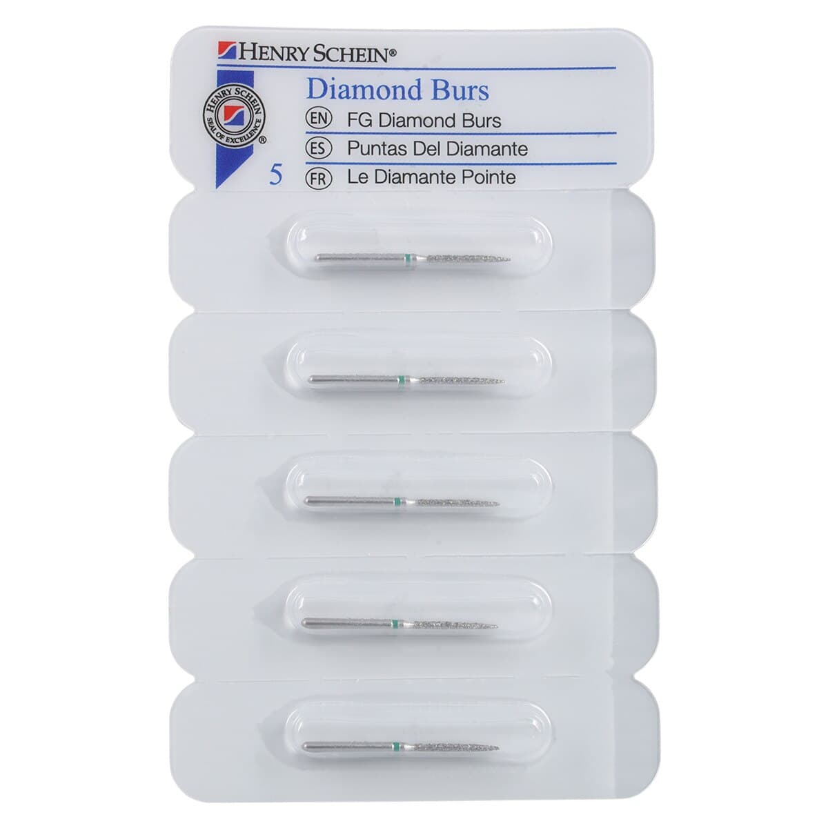 Diamond FG 863-012C Flame Bur, Friction Grip, Coarse, 10.0 mm, 5/Pack thumbnail 4