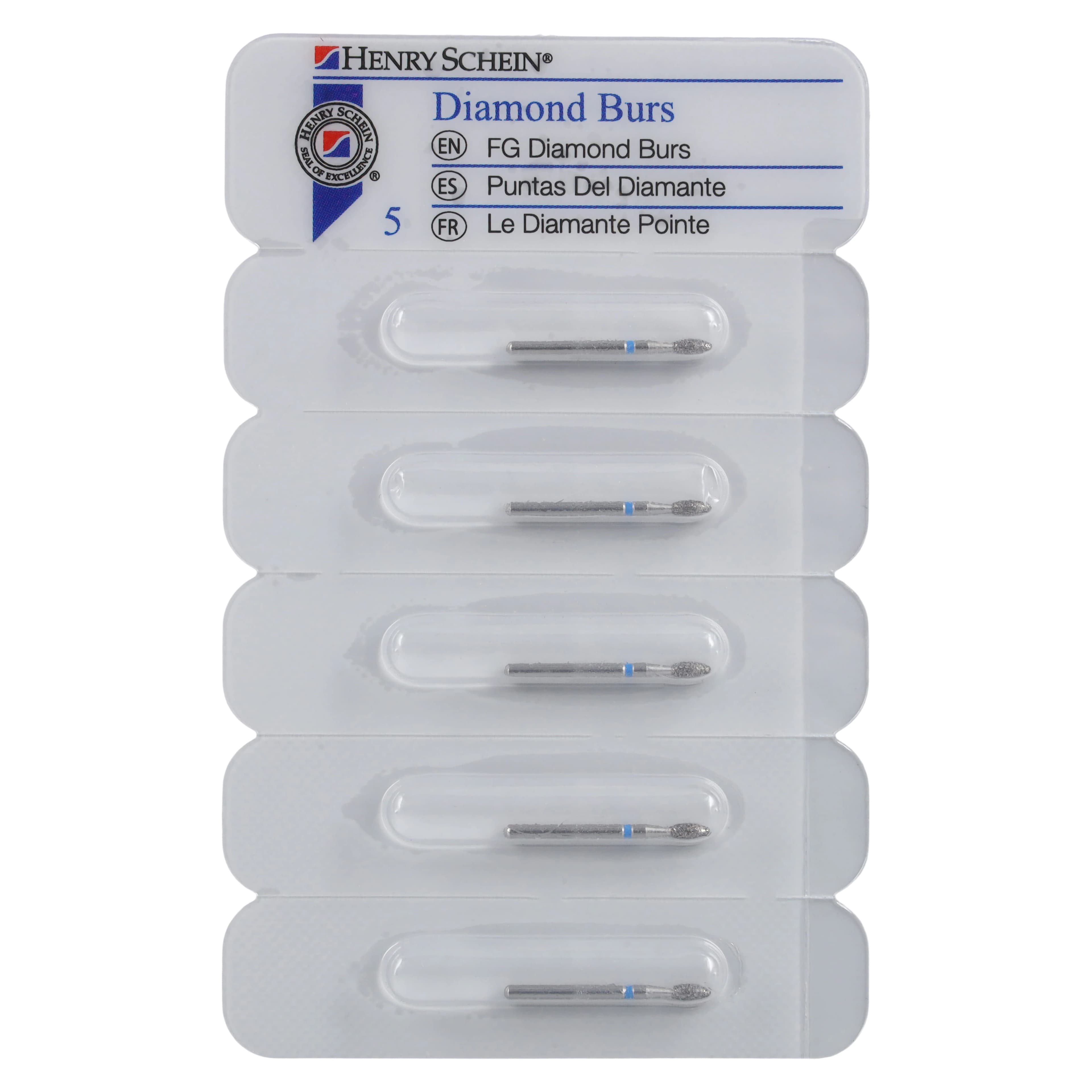 Diamond FG 379-018M Friction Grip Medium Egg/Football Bur, 3.6 mm, 5/Package thumbnail 5