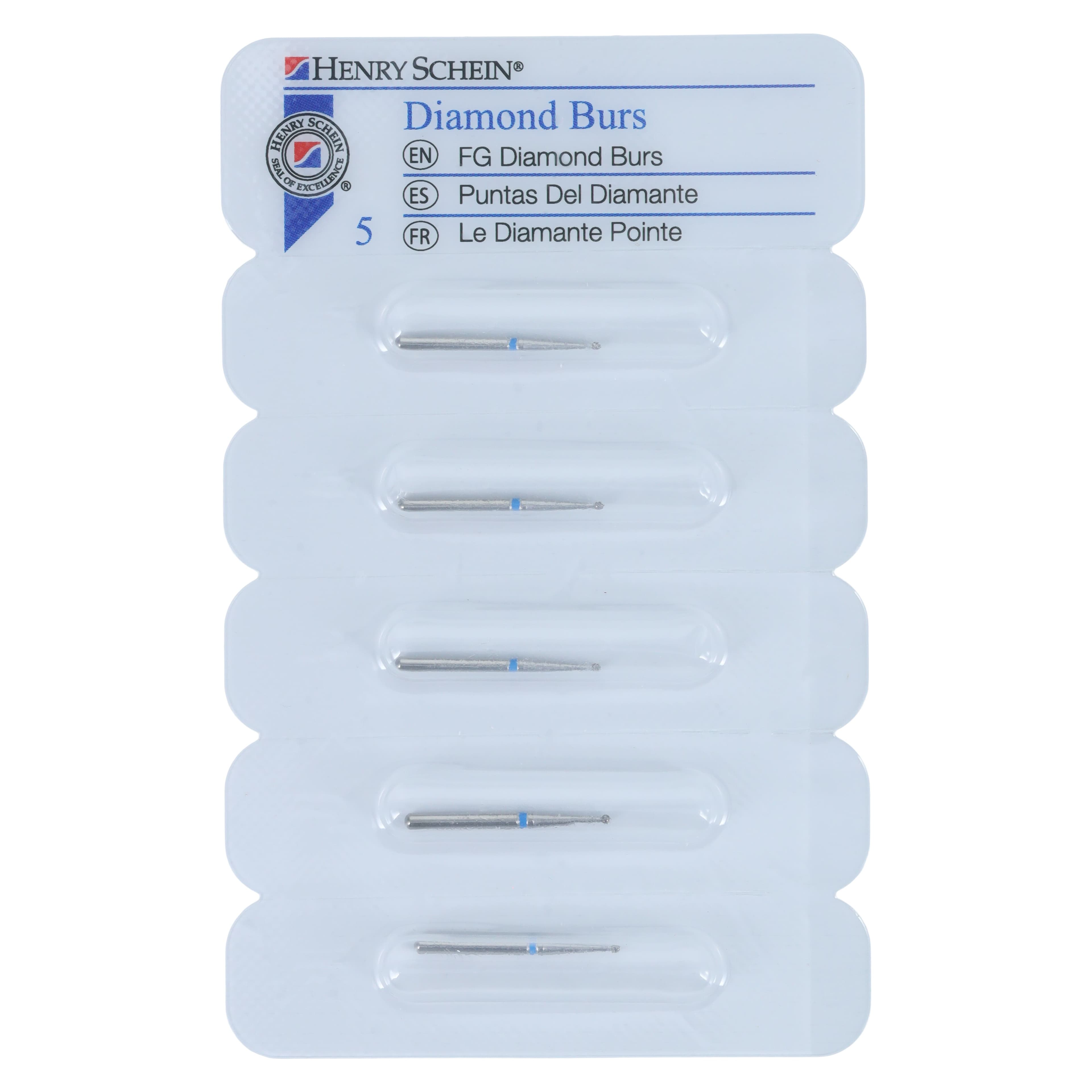 Diamond FG 801-009M Round Bur, Friction Grip, Medium, 9.0 mm, 5/Package thumbnail 5