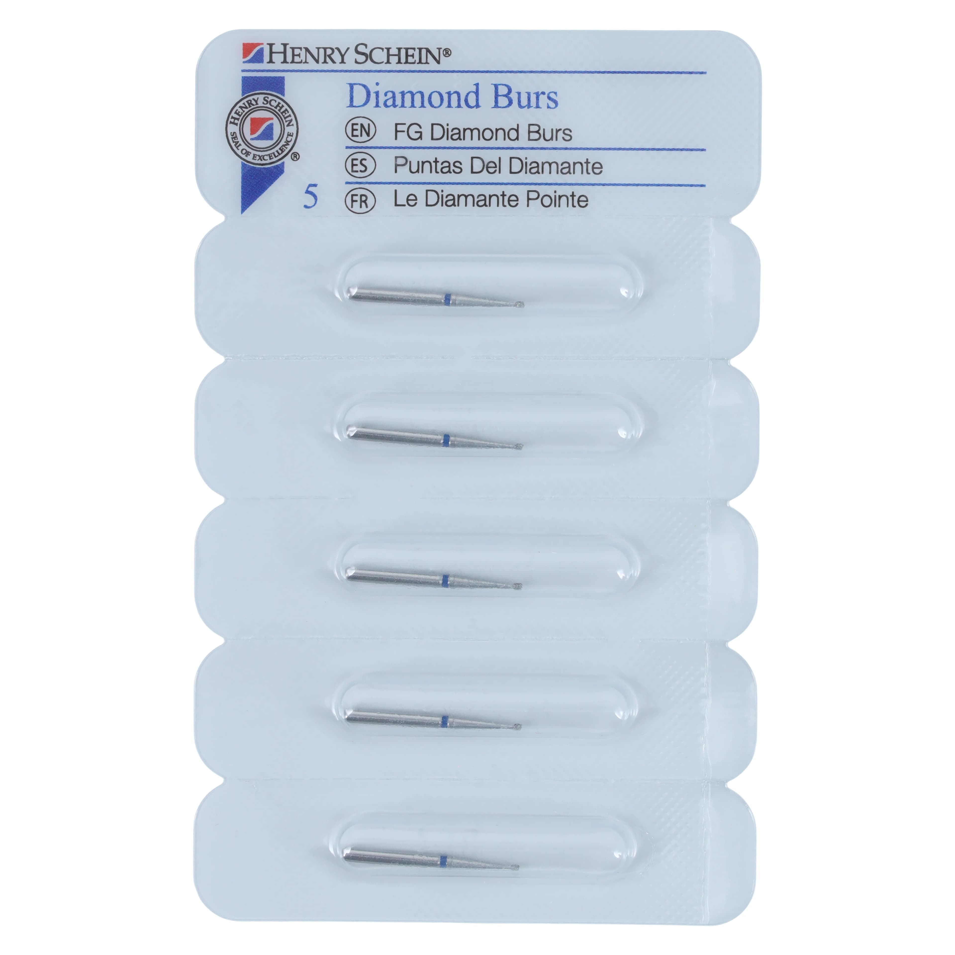 Diamond FG 805-010M Inverted Cone Friction Grip Diamond Bur, Medium, 9.0 mm, 5/Pk thumbnail 5
