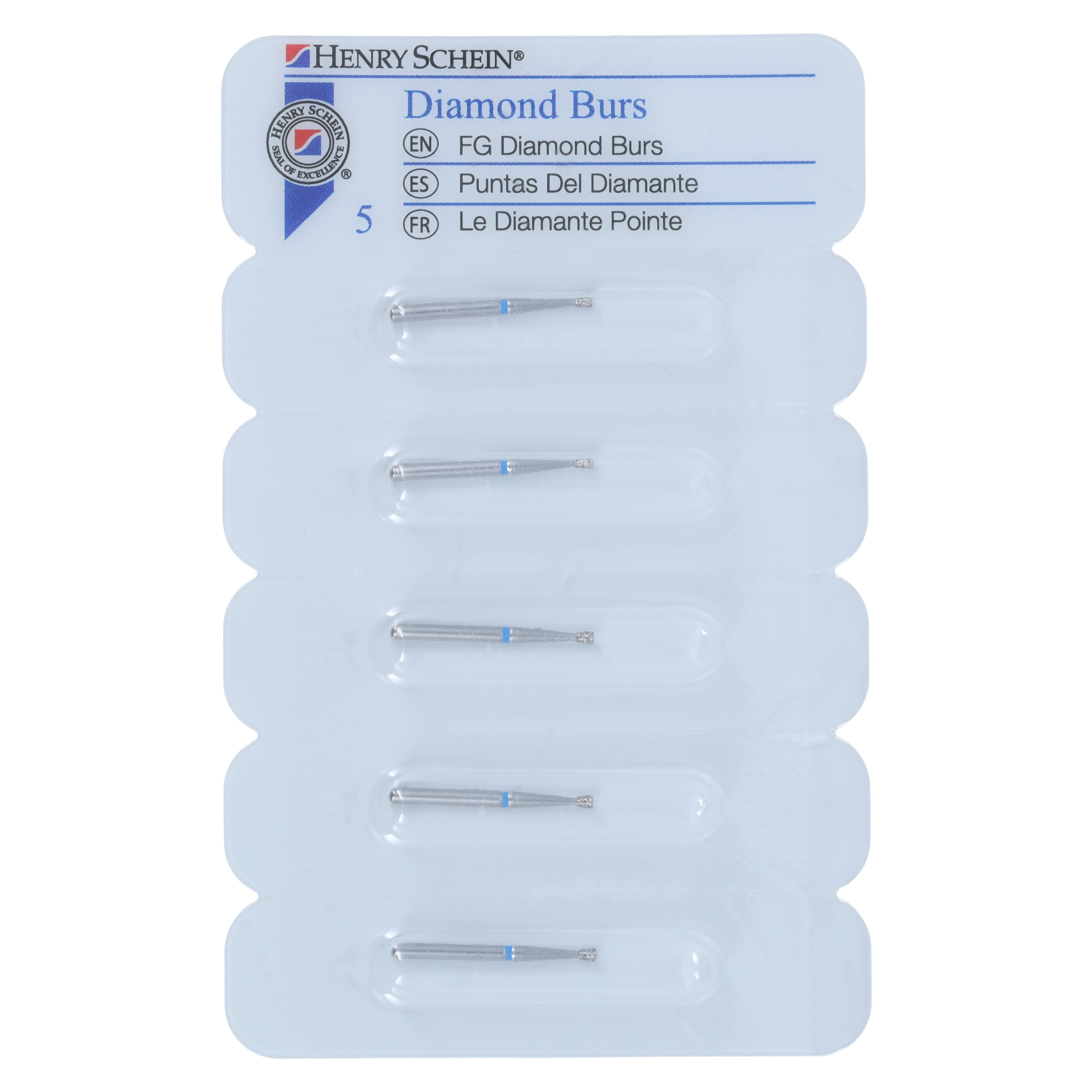 Diamond FG 805-012M Inverted Cone Friction Grip Bur, Medium, 13.0 mm, 5/Package thumbnail 5