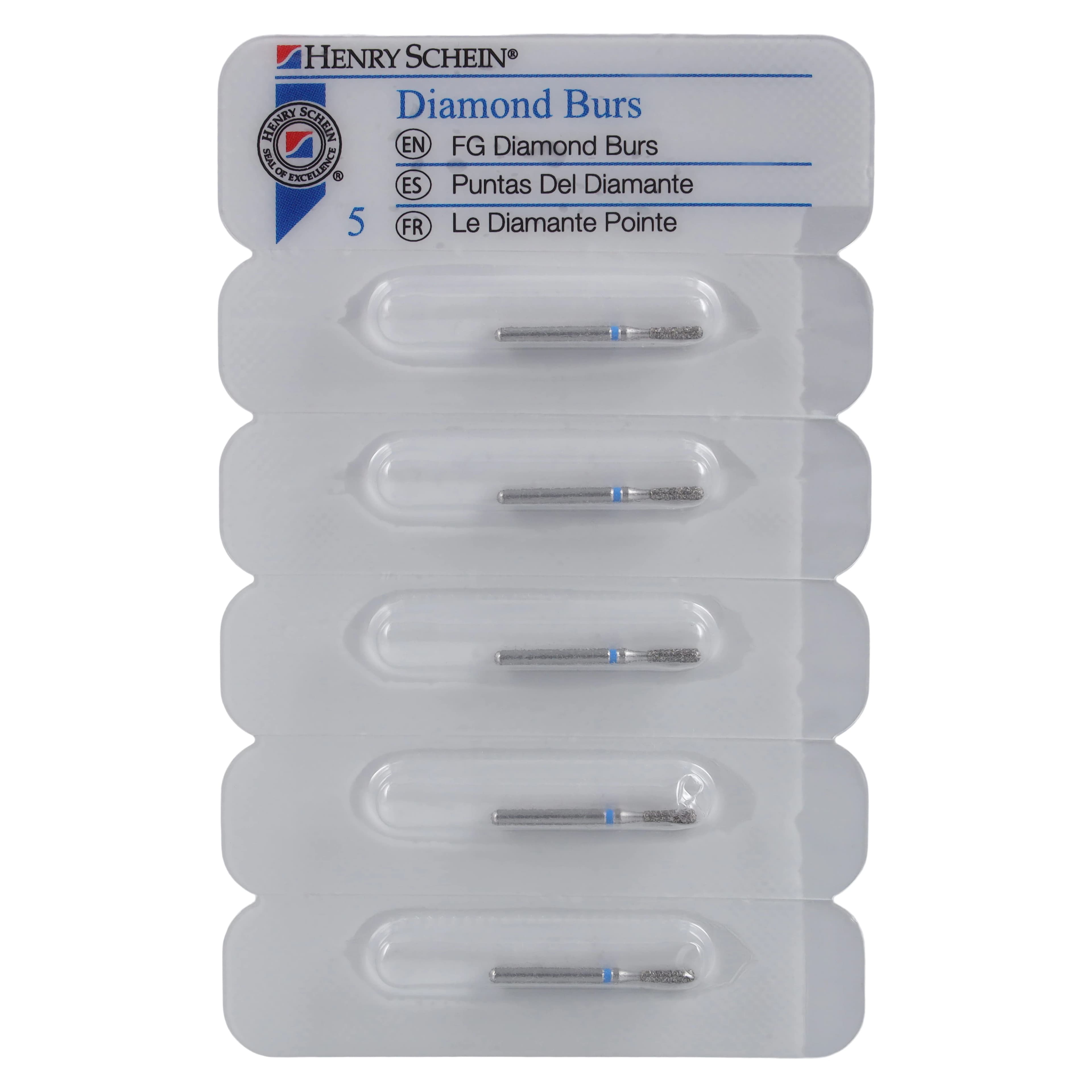 Diamond FG 808-014M Pear Friction Grip Medium Diamond Bur, 3.9 mm, 5/Package thumbnail 5