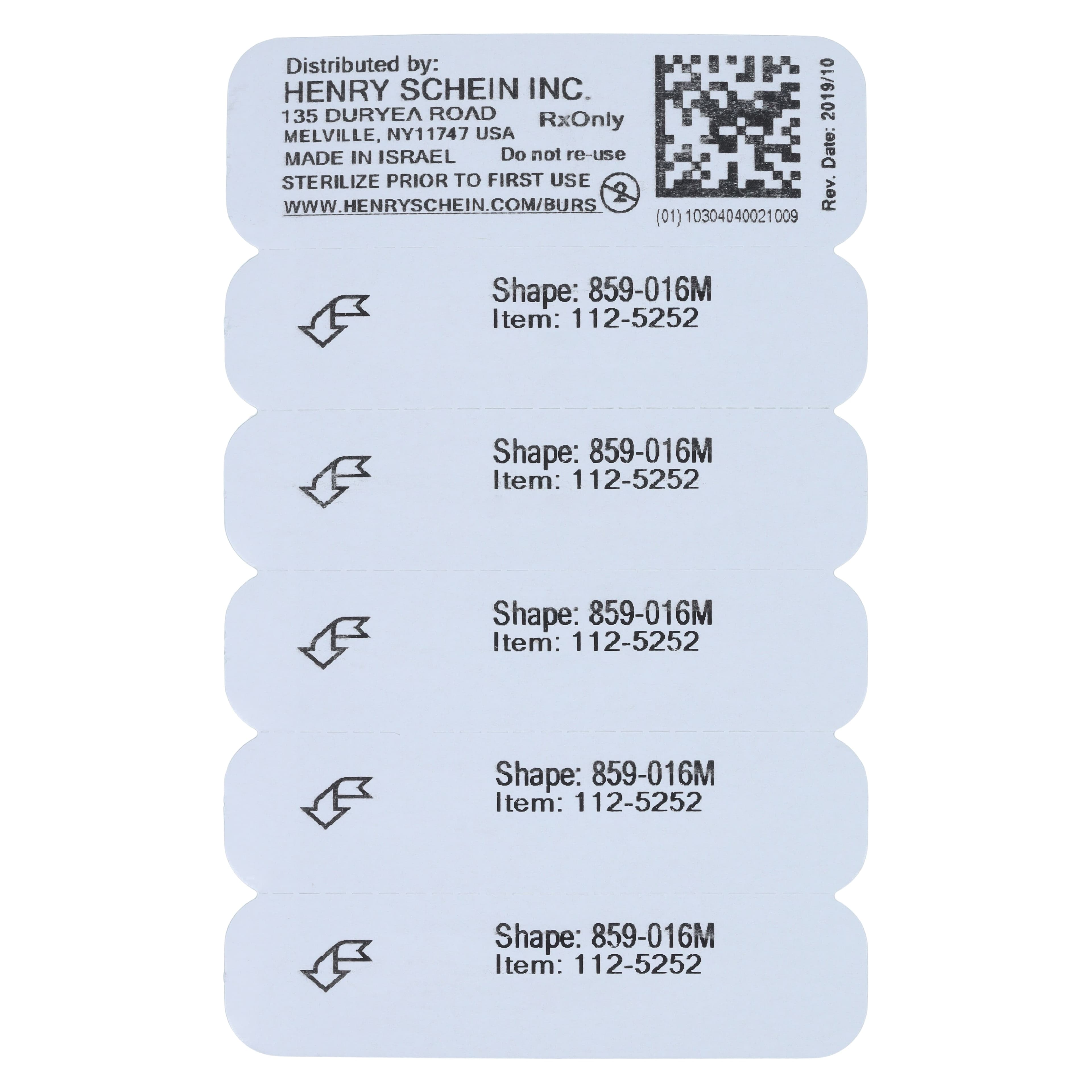Diamond FG 859-016M Friction Grip Medium Needle Bur, 10.0 mm, 5/Package thumbnail 6