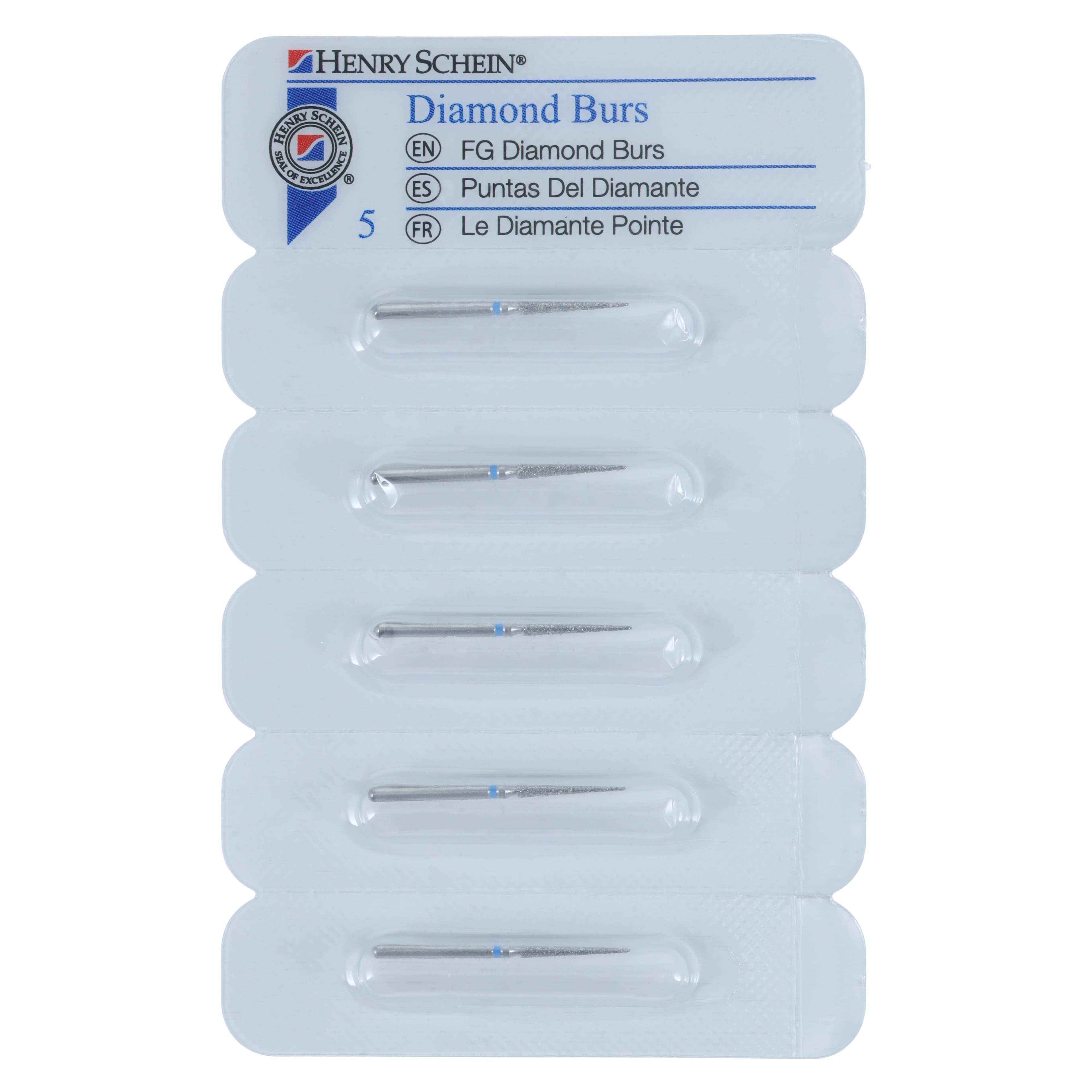 Diamond FG 859-016M Friction Grip Medium Needle Bur, 10.0 mm, 5/Package thumbnail 5