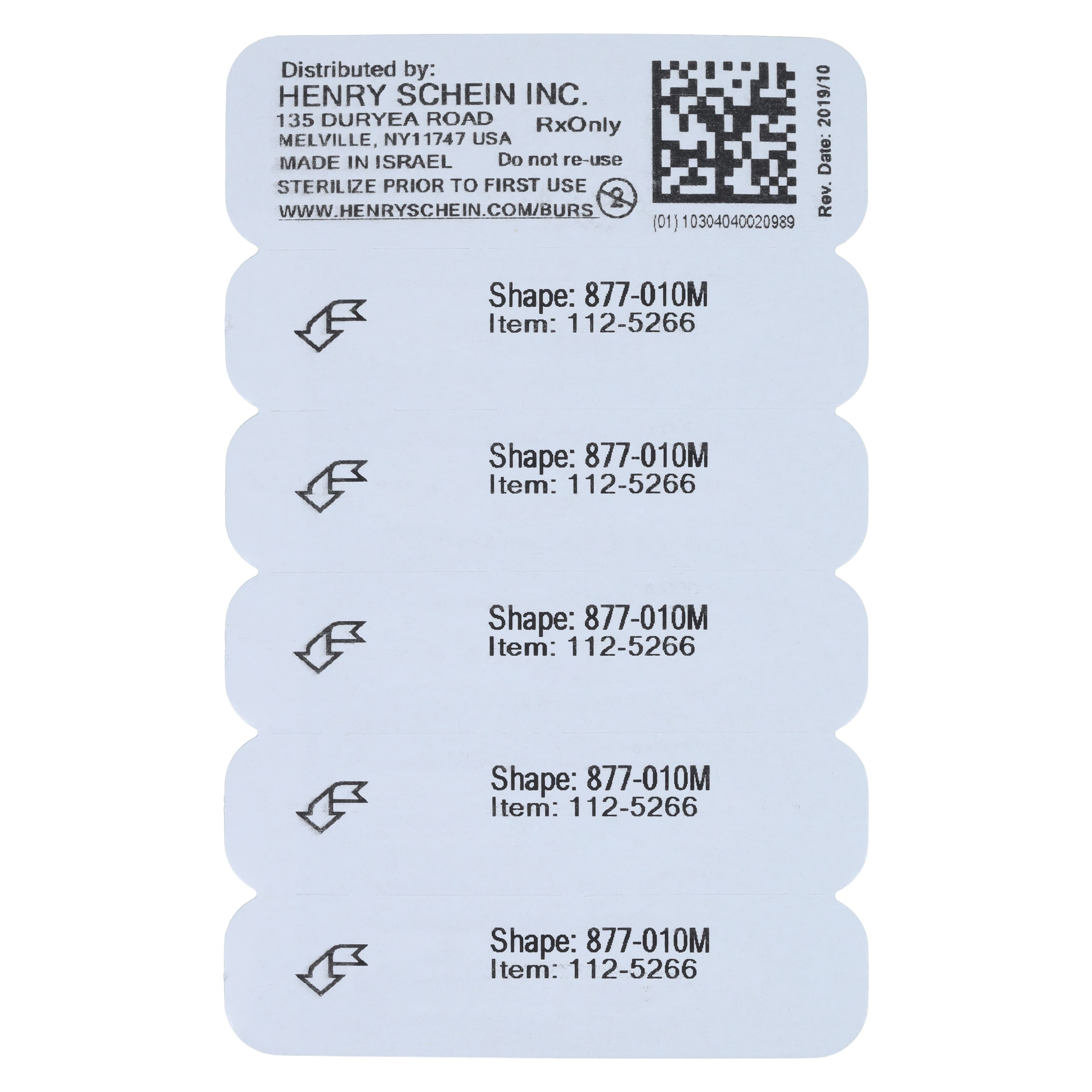 Diamond FG 877-010M Beveled Cylinder Friction Grip Diamond Bur, Medium, 6.0 mm, 5/Pk thumbnail 6