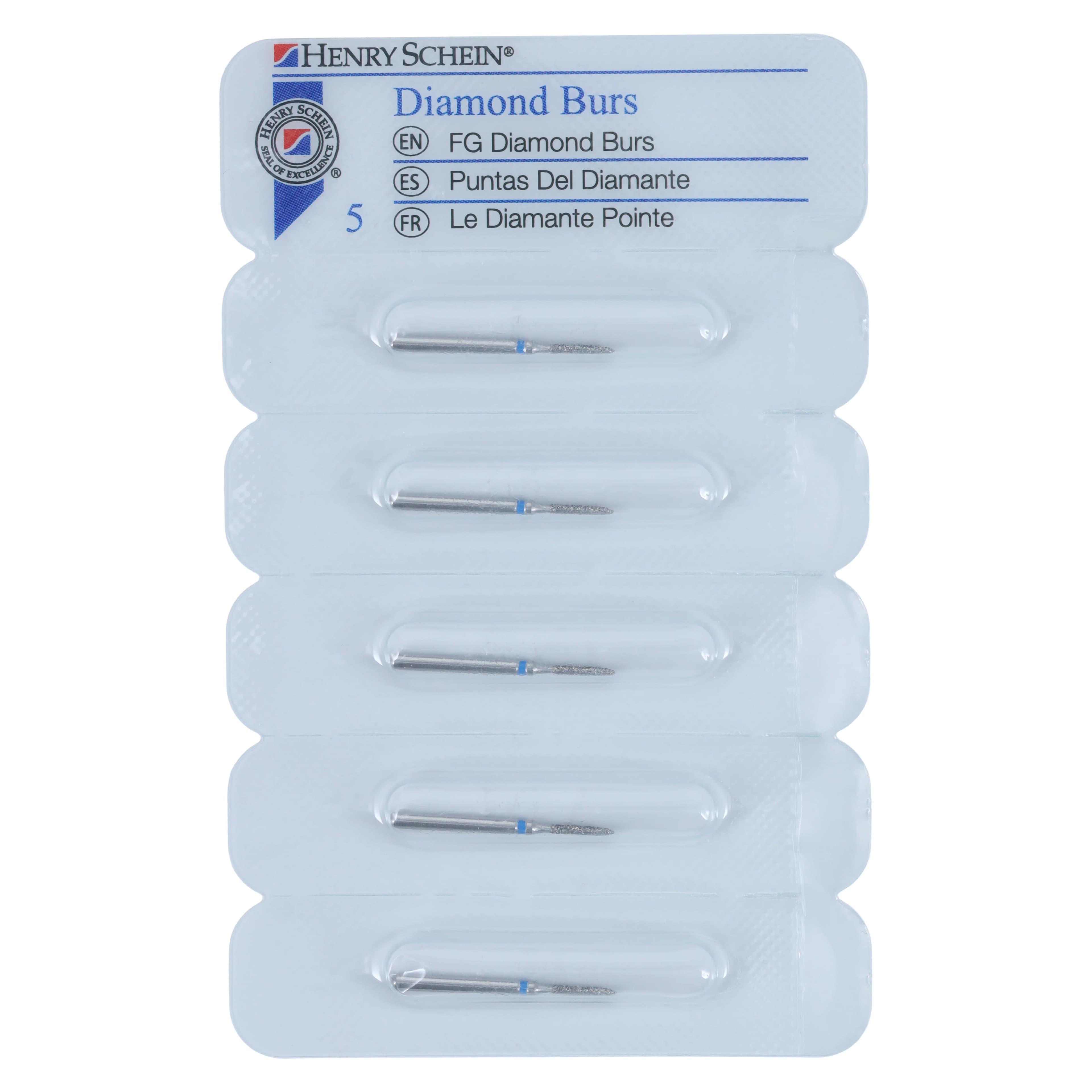 Diamond FG 877-010M Beveled Cylinder Friction Grip Diamond Bur, Medium, 6.0 mm, 5/Pk thumbnail 5