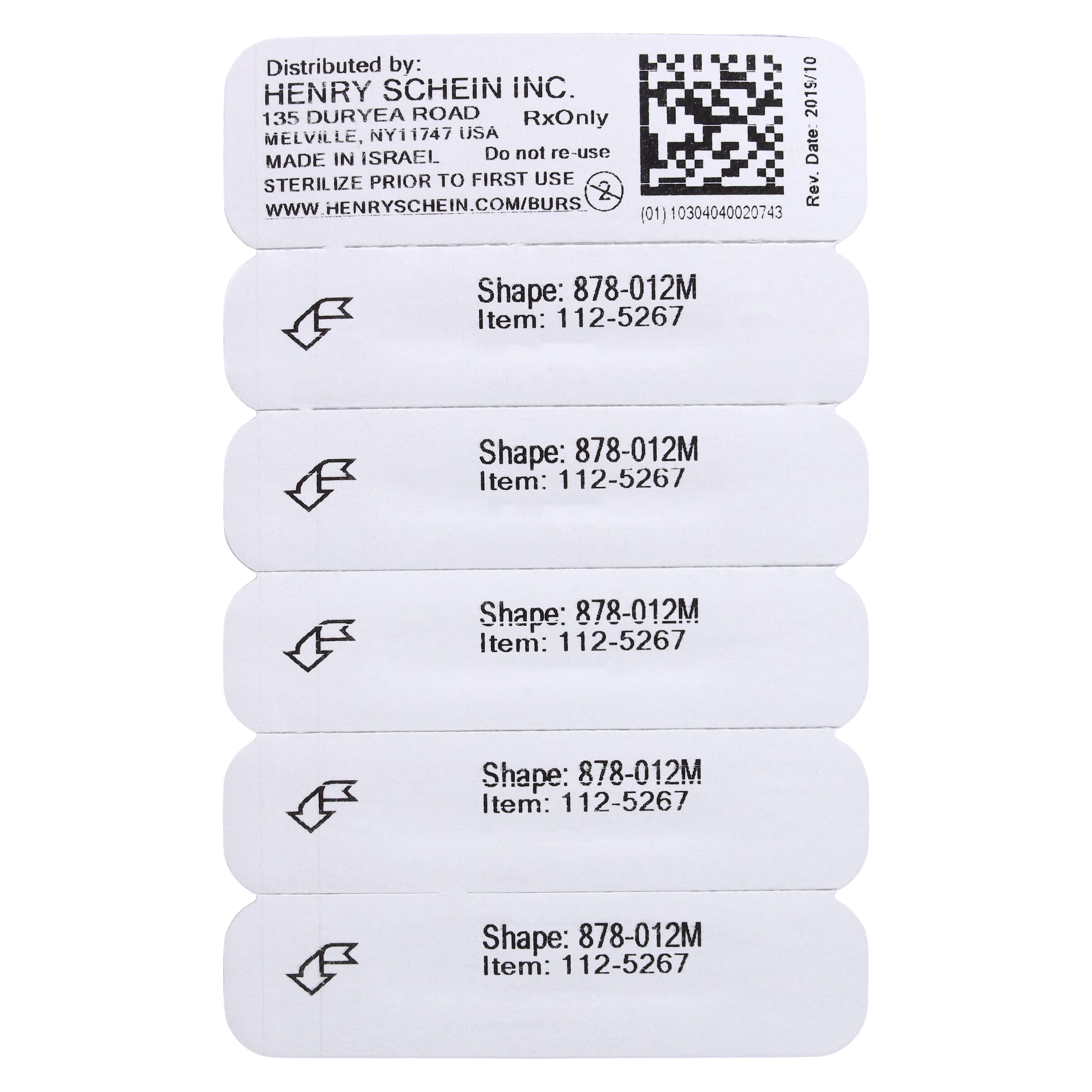 Diamond FG 878-012M Beveled Cylinder Friction Grip Diamond Bur, Medium, 8.0 mm, 5/Pk thumbnail 6