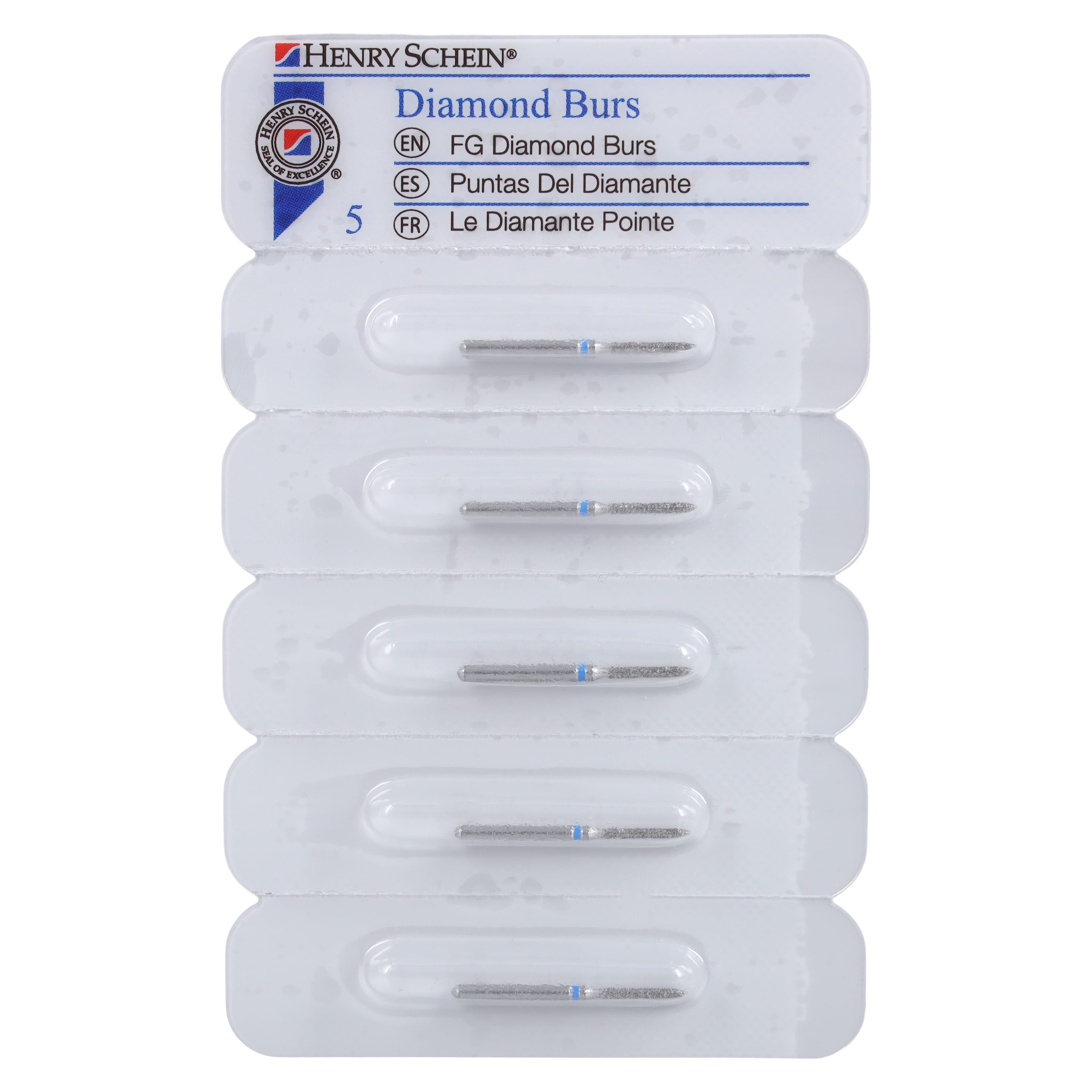 Diamond FG 878-012M Beveled Cylinder Friction Grip Diamond Bur, Medium, 8.0 mm, 5/Pk thumbnail 5