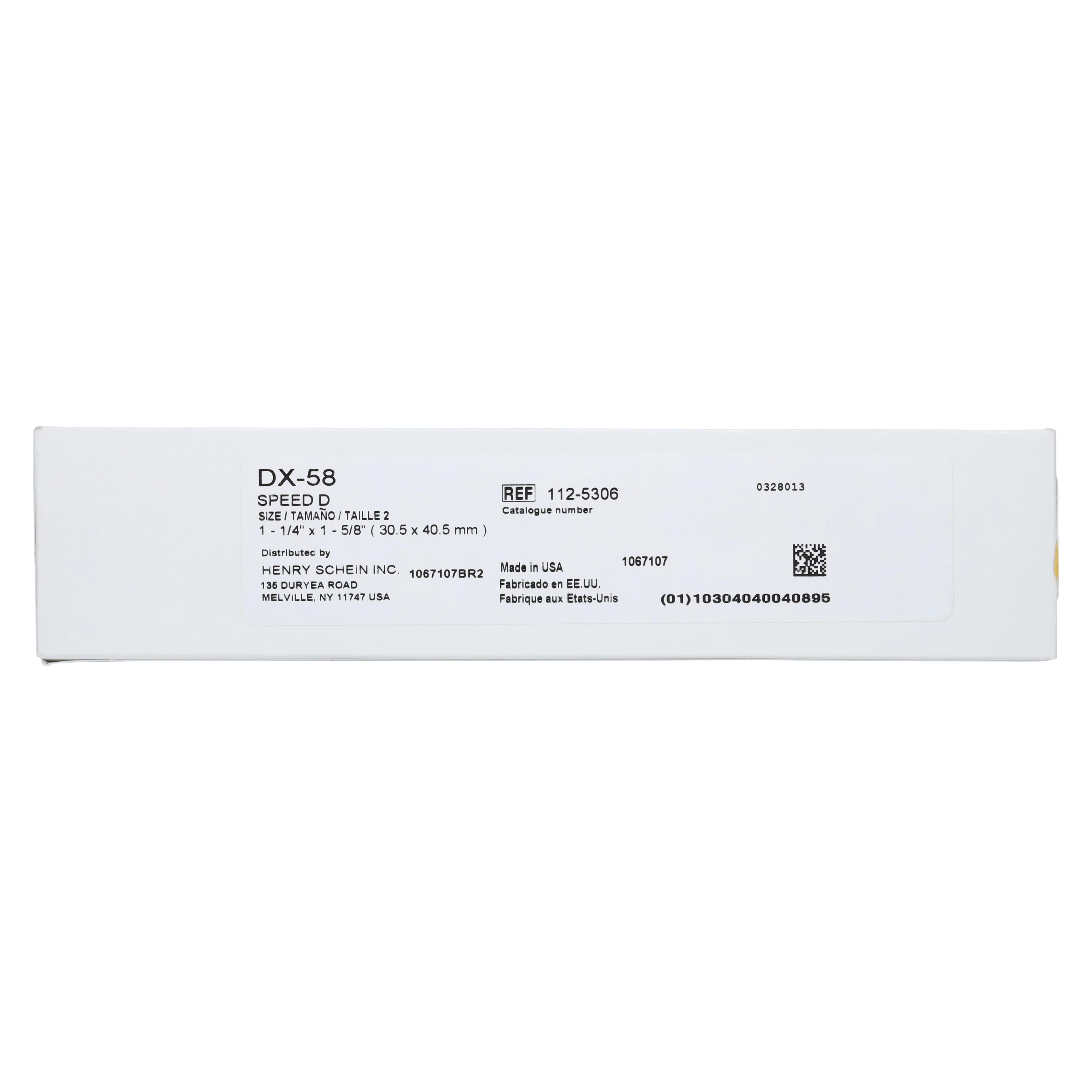 D-Speed Periapical Flexi-Soft Vinyl DX-58 Single Film, Size 2, 1 1/4" x 1 5/8", 150/Box thumbnail 2