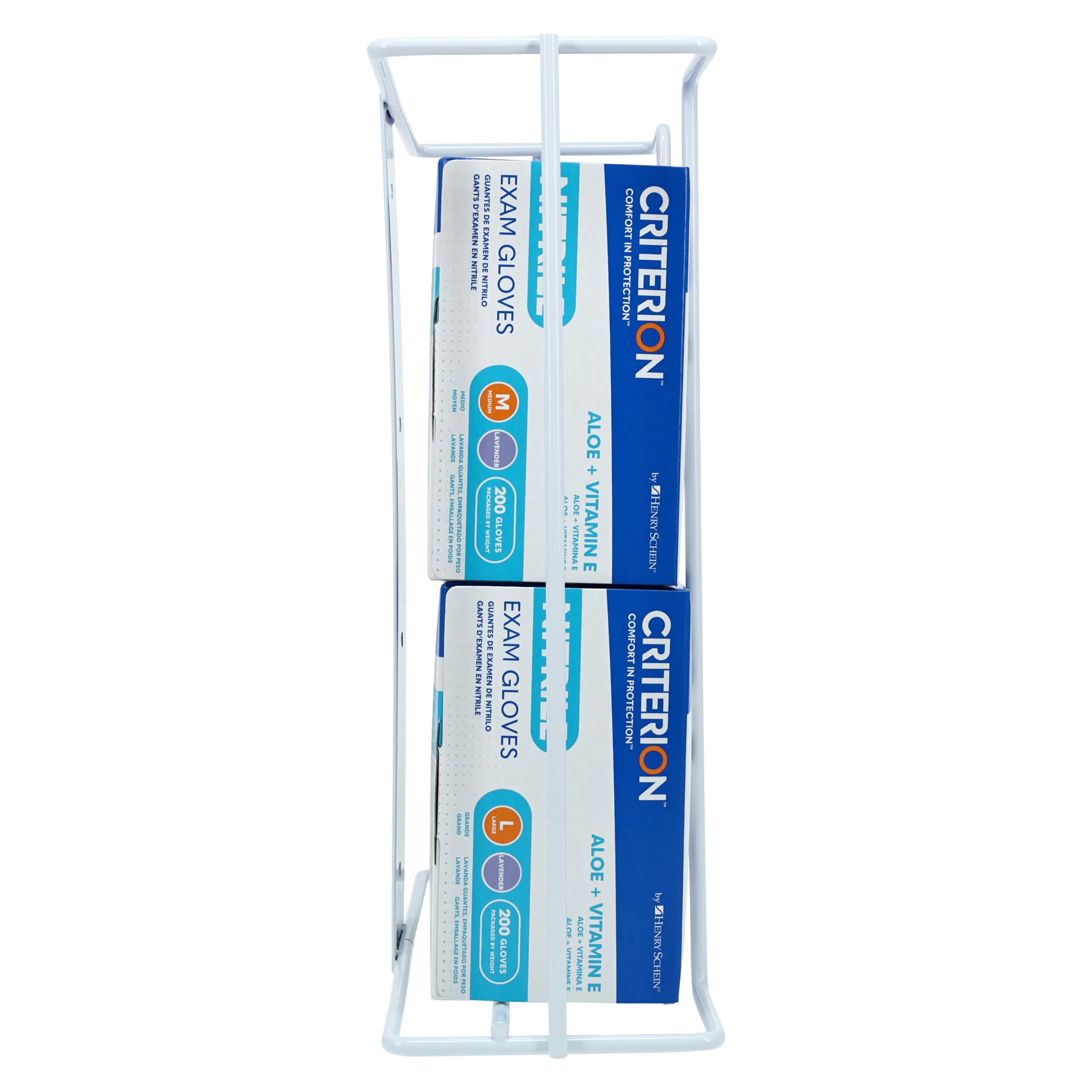 Maxi-Dispenz Wire Glove Box Dispenser, Double Vertical, Steel Wire Frame with White Powder Finish thumbnail 8