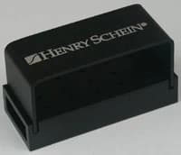Anodized Aluminum Bur Block, 15 FG Hole, Black, Pivot Lid, 60mm x 31mm x 26mm - Anodized Aluminum Bur Block, 15 FG Hole - Image 1