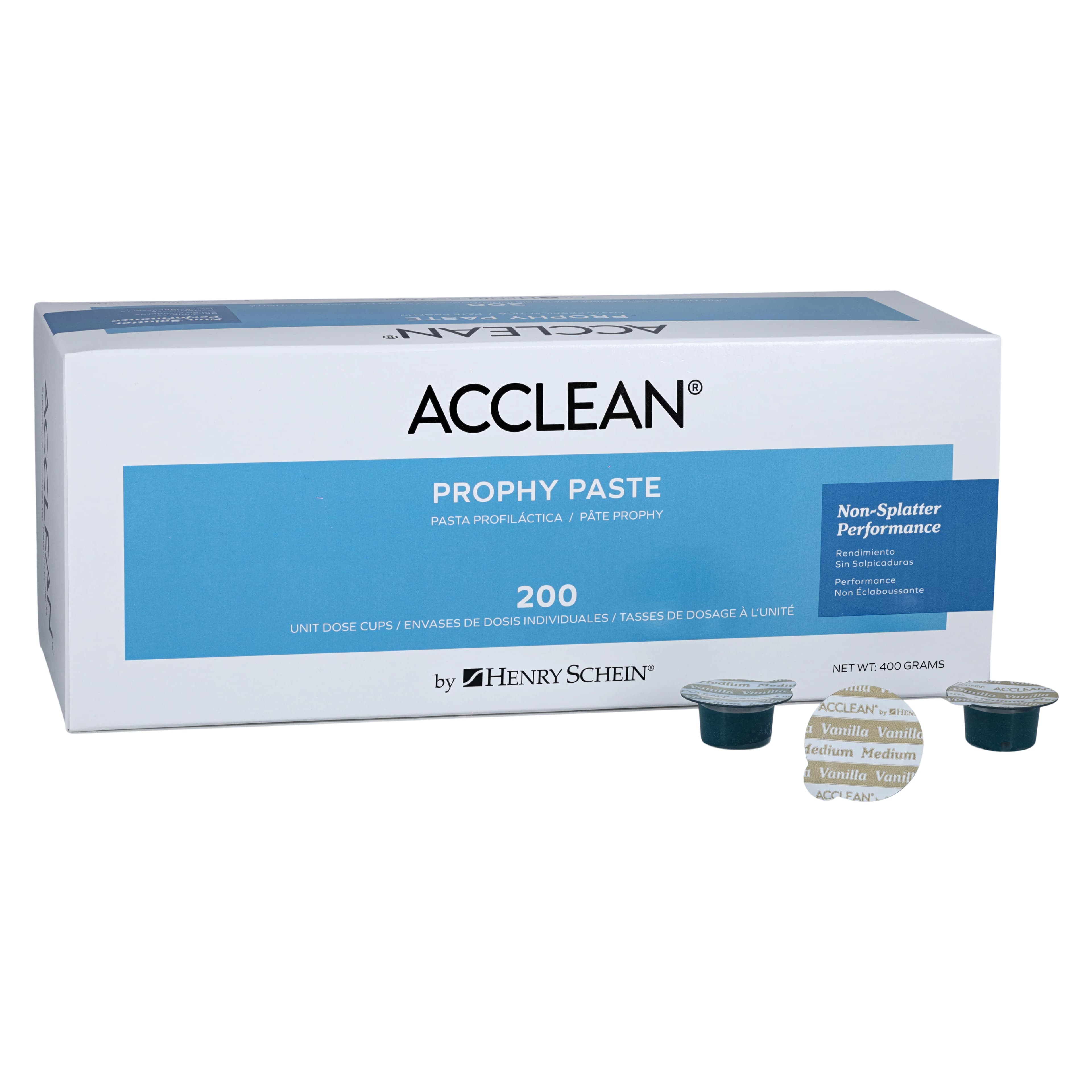 Acclean Prophy Paste, Medium Grit, Vanilla Mint, Gluten Free, Unit Dose Cups, 200/Box - Acclean Prophy Paste Medium - Image 1