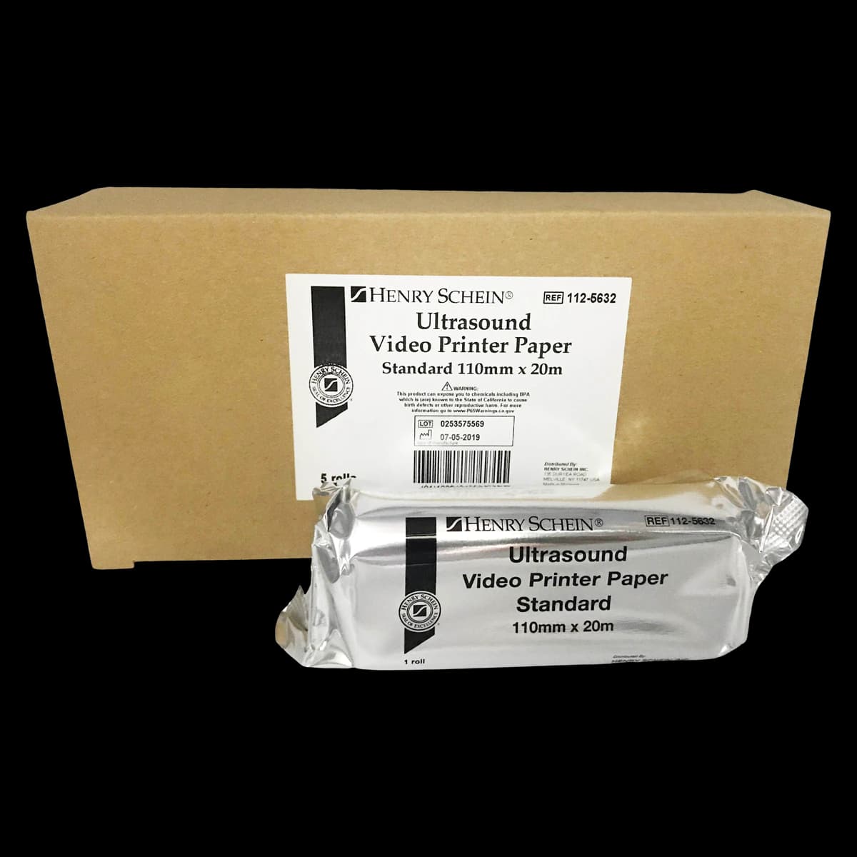 Henry Schein Video HG Paper for Ultrasound, Standard, 5/Box - Paper Ultrasound Video Stndard - Image 1