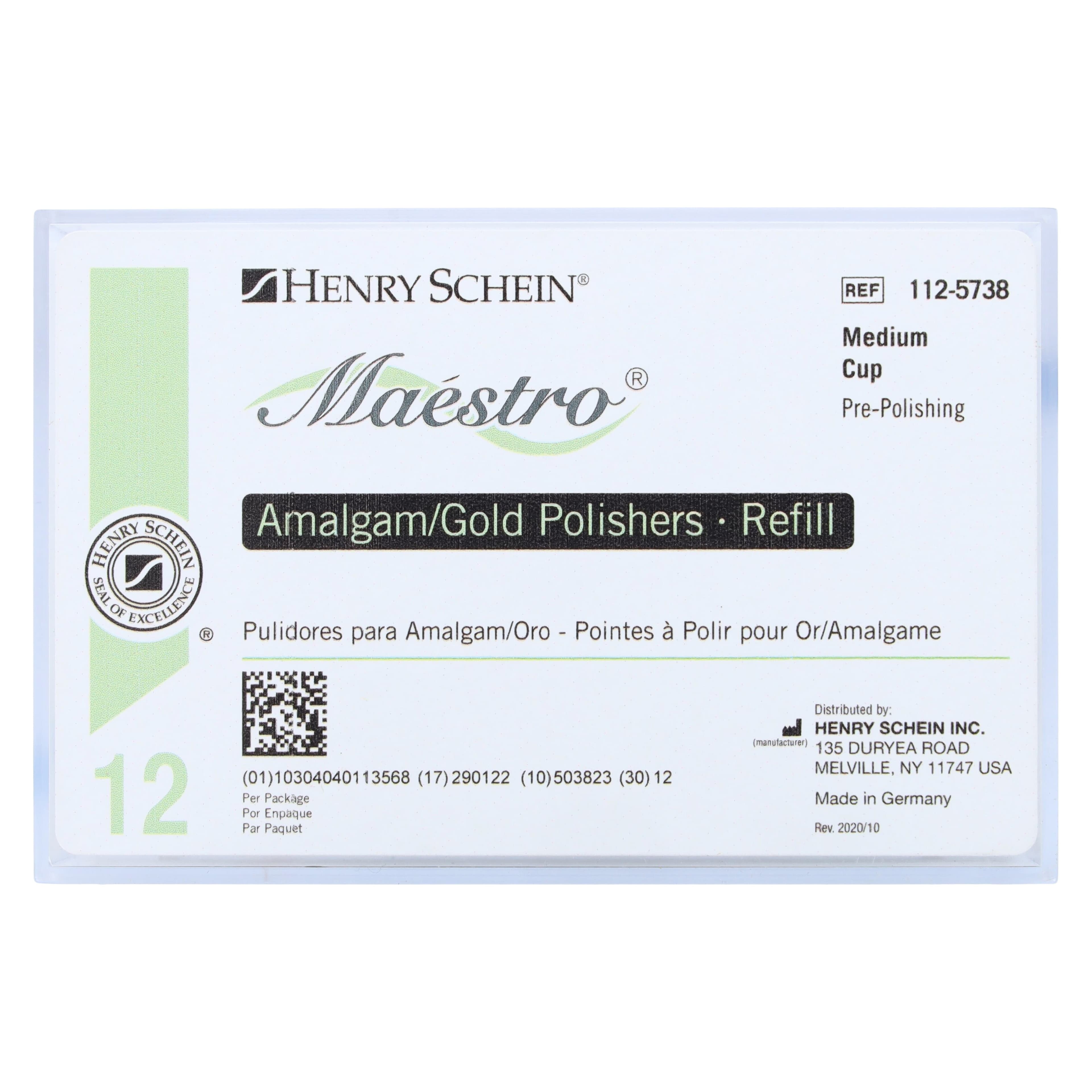 Maestro Amalgam/Gold Polishers, Right Angle Medium Cup, Pink, 12/Pkg thumbnail 3