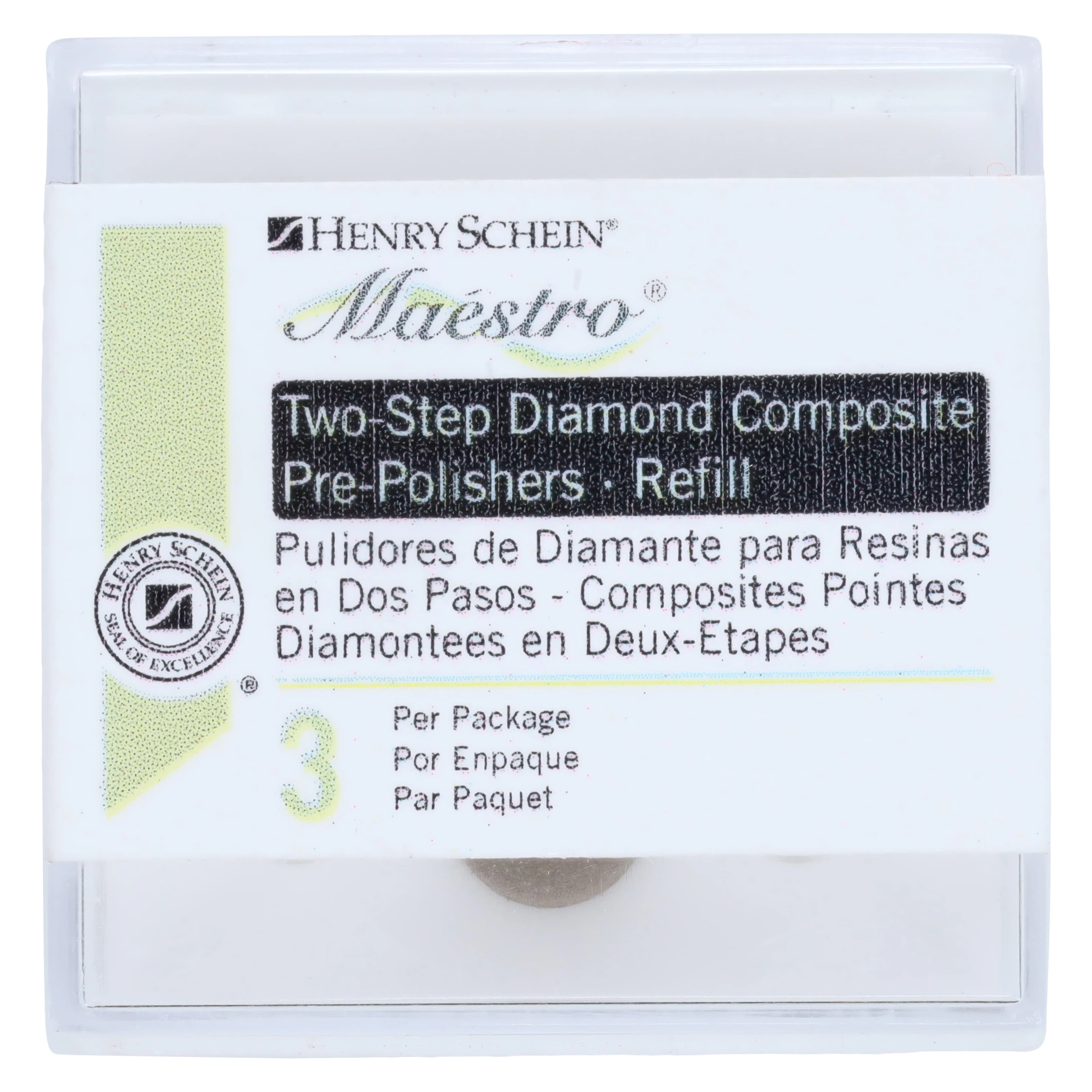 Maestro Two-Step Composite Polishers, Diamond Pre-Polisher, Right Angle, Coarse Point, Silicone, 3/Pk thumbnail 3