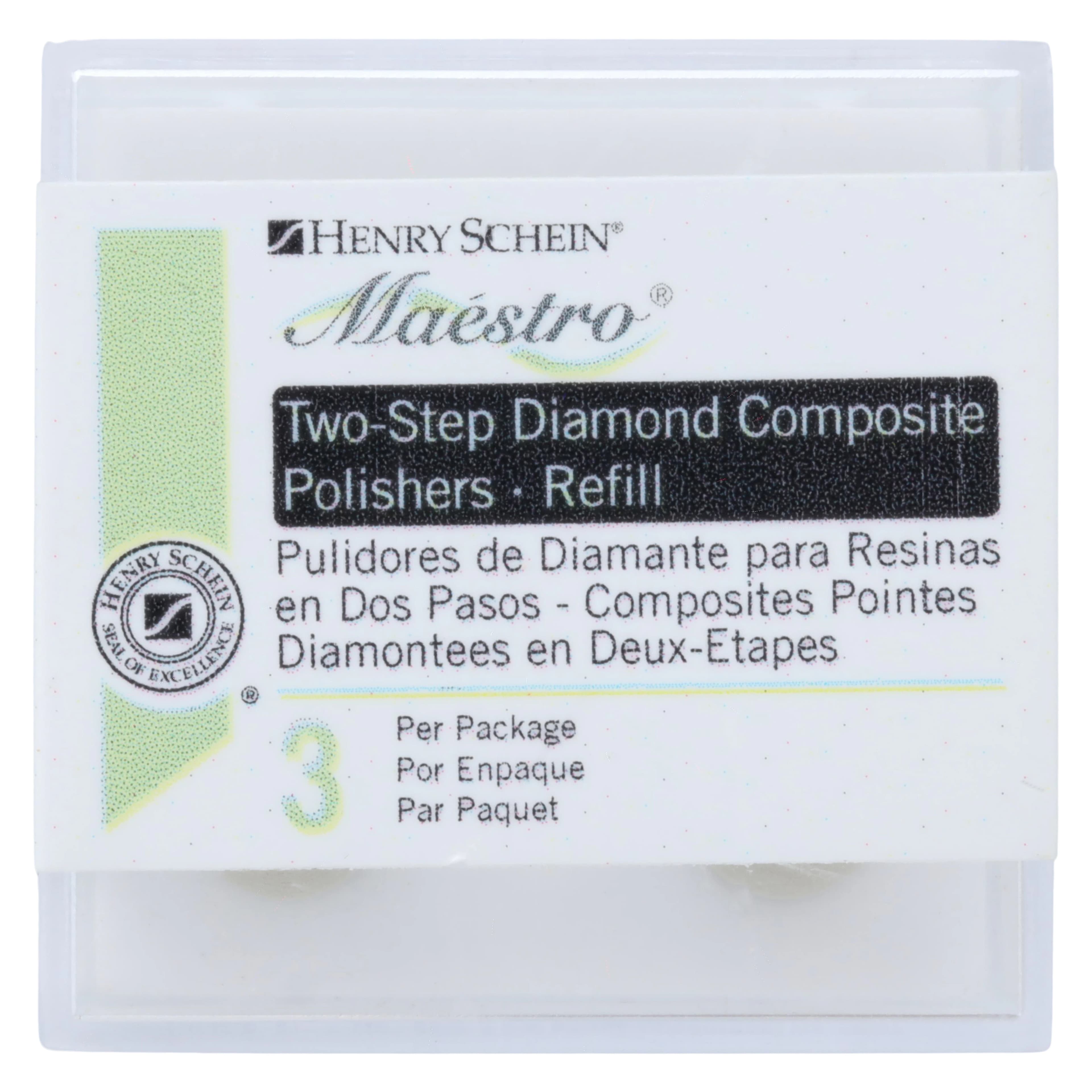Maestro Two-Step Diamond Composite Polishers, Silicone, Right Angle Fine Point, 3/Pk thumbnail 3