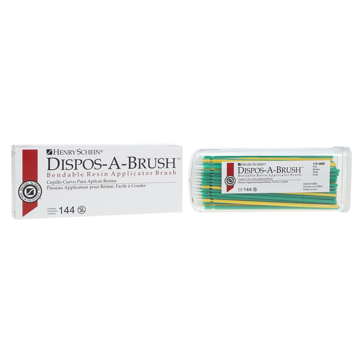 Dispos-a-Brush Disposable Bendable Brushes, Fine Bristles, Assorted, 144/Box thumbnail 2