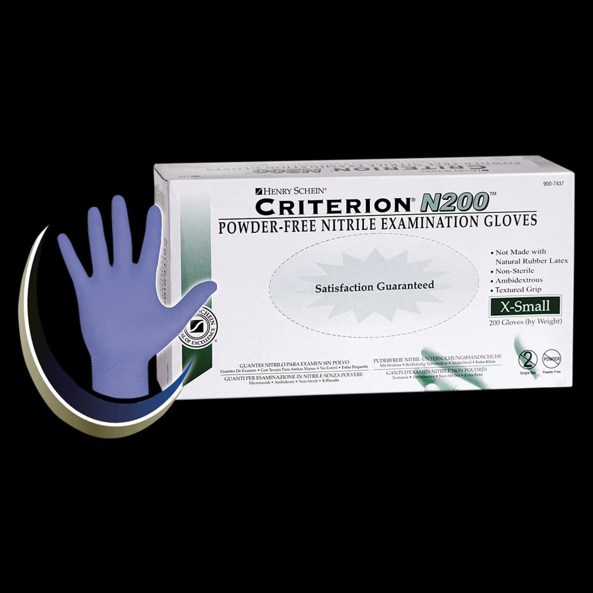 DYLS Criterion N200 Nitrile Examination Gloves, Powder Free, Non-Sterile, X-Small, Blue, 2000/Case - DYLS Criterion N200 Glove PF - Image 1