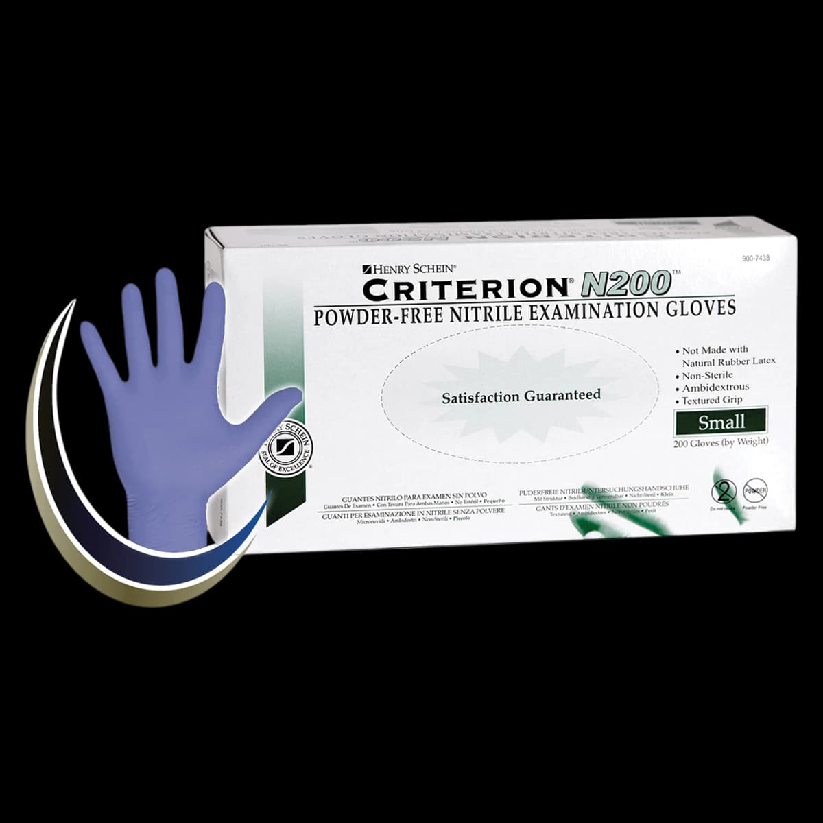 Criterion N200 Nitrile Exam Gloves, Powder Free, Non-Sterile, Small, Blue, 2000/Case - DYLS Criterion N200 Glove PF - Image 1