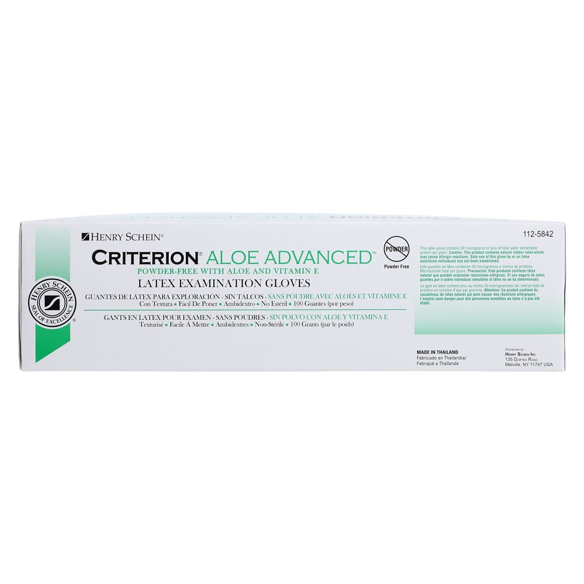 Criterion Latex Exam Gloves with Aloe and Vitamin E, Medium, White, Non-Sterile, 100/Box thumbnail 6