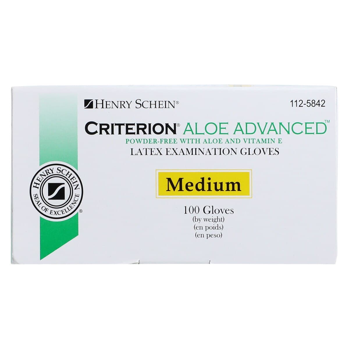 Criterion Latex Exam Gloves with Aloe and Vitamin E, Medium, White, Non-Sterile, 100/Box thumbnail 7